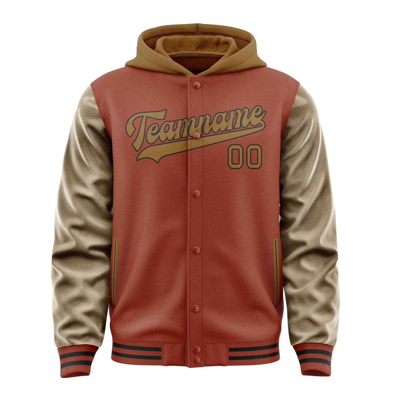 Maßgeschneidertes Korallenrot Khaki Jacke