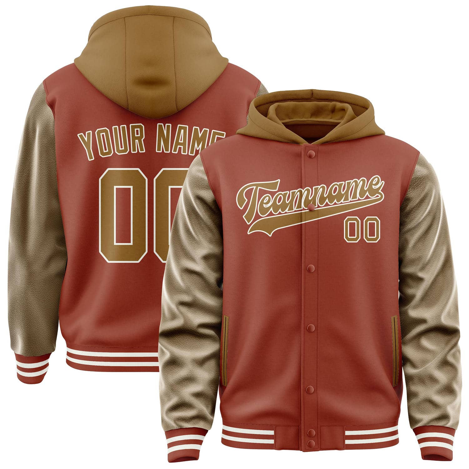 Maßgeschneidertes Korallenrot Khaki Jacke