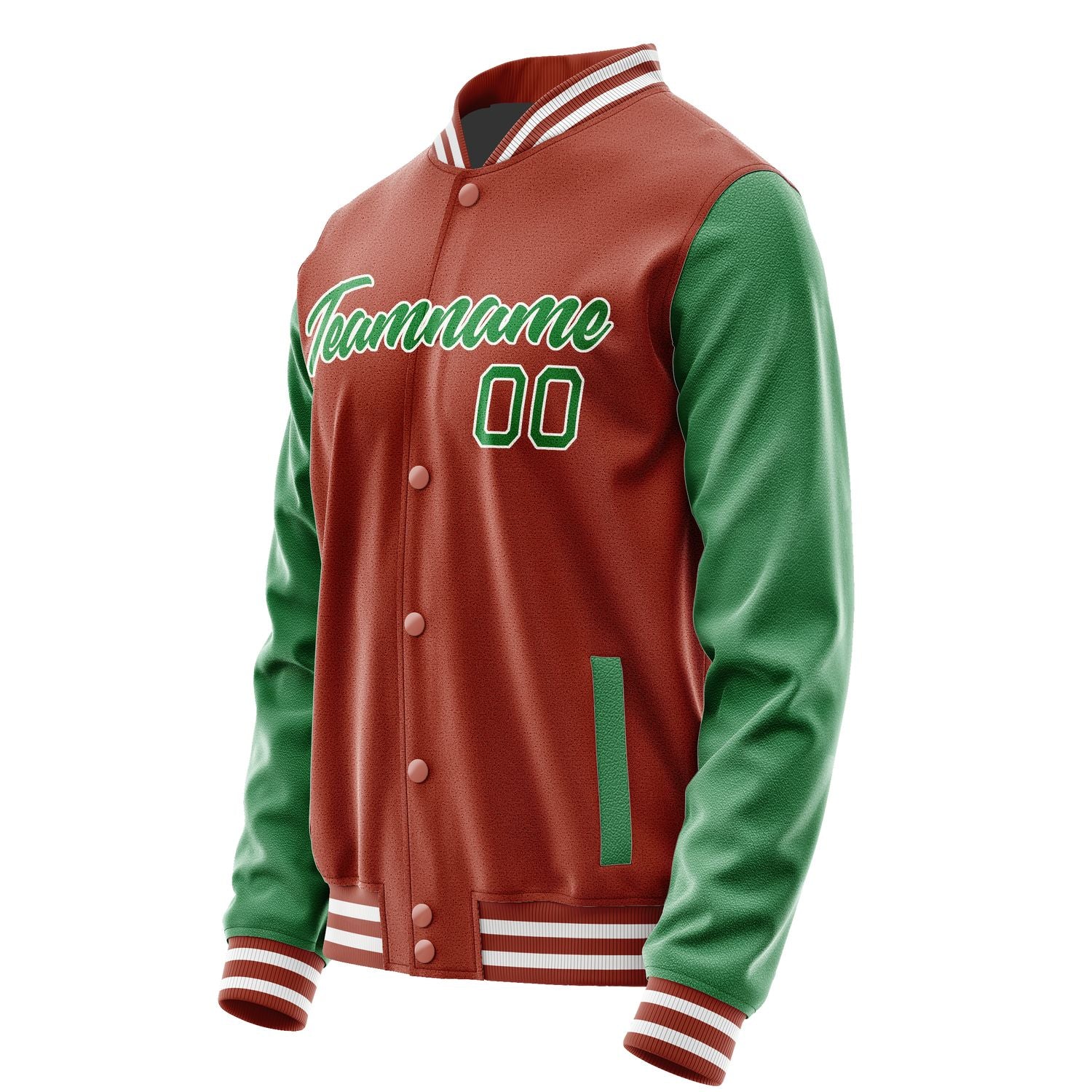 Maßgeschneidertes Korallenrot Smaragdgrün Jacke JA1616241618B21824