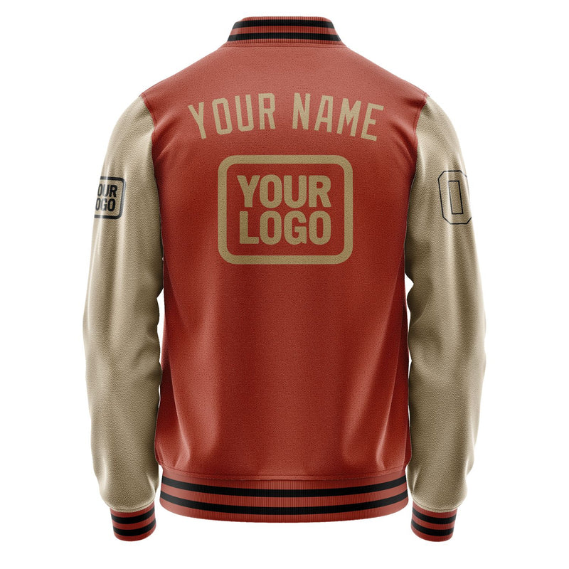 Maßgeschneidertes Korallenrot Hellkhaki Jacke JA161625161717252517