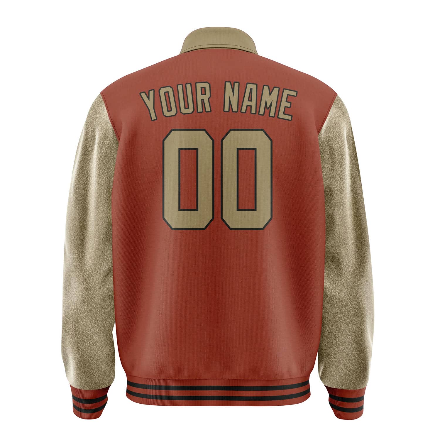 Maßgeschneidertes Korallenrot Hellkhaki Jacke
