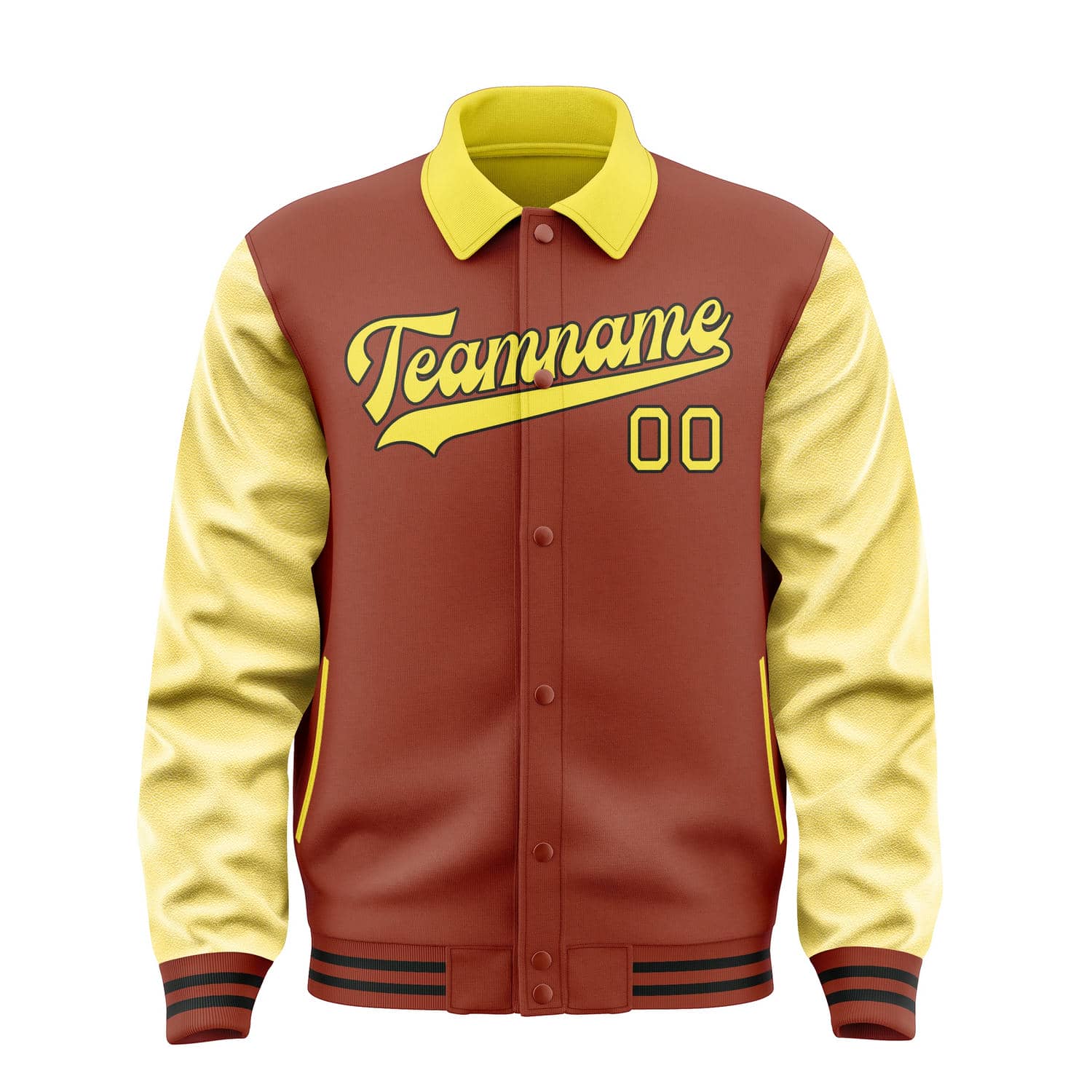 Maßgeschneidertes Korallenrot Blassgelb Jacke