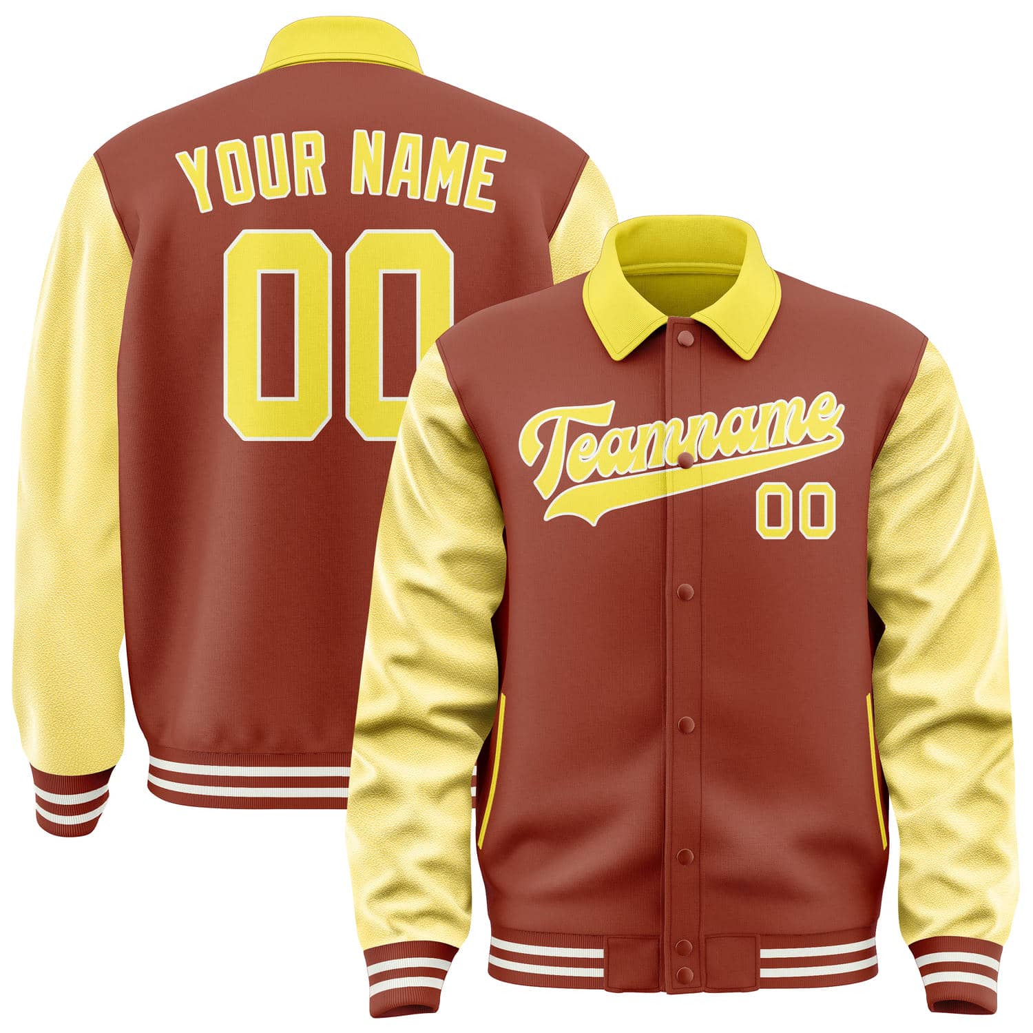 Maßgeschneidertes Korallenrot Blassgelb Jacke JA161626161818262618