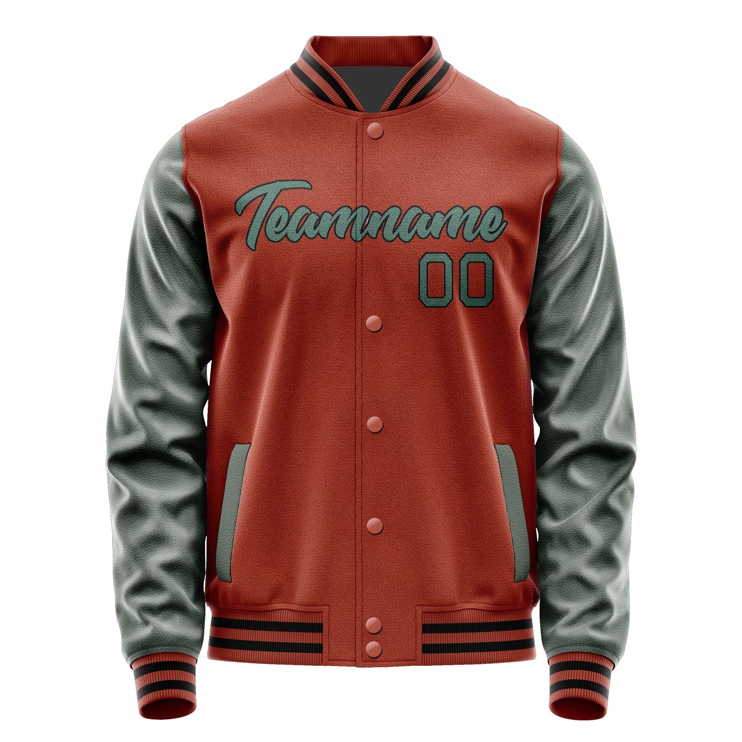 Maßgeschneidertes Korallenrot Blaugrün Jacke JA1616271617B21727