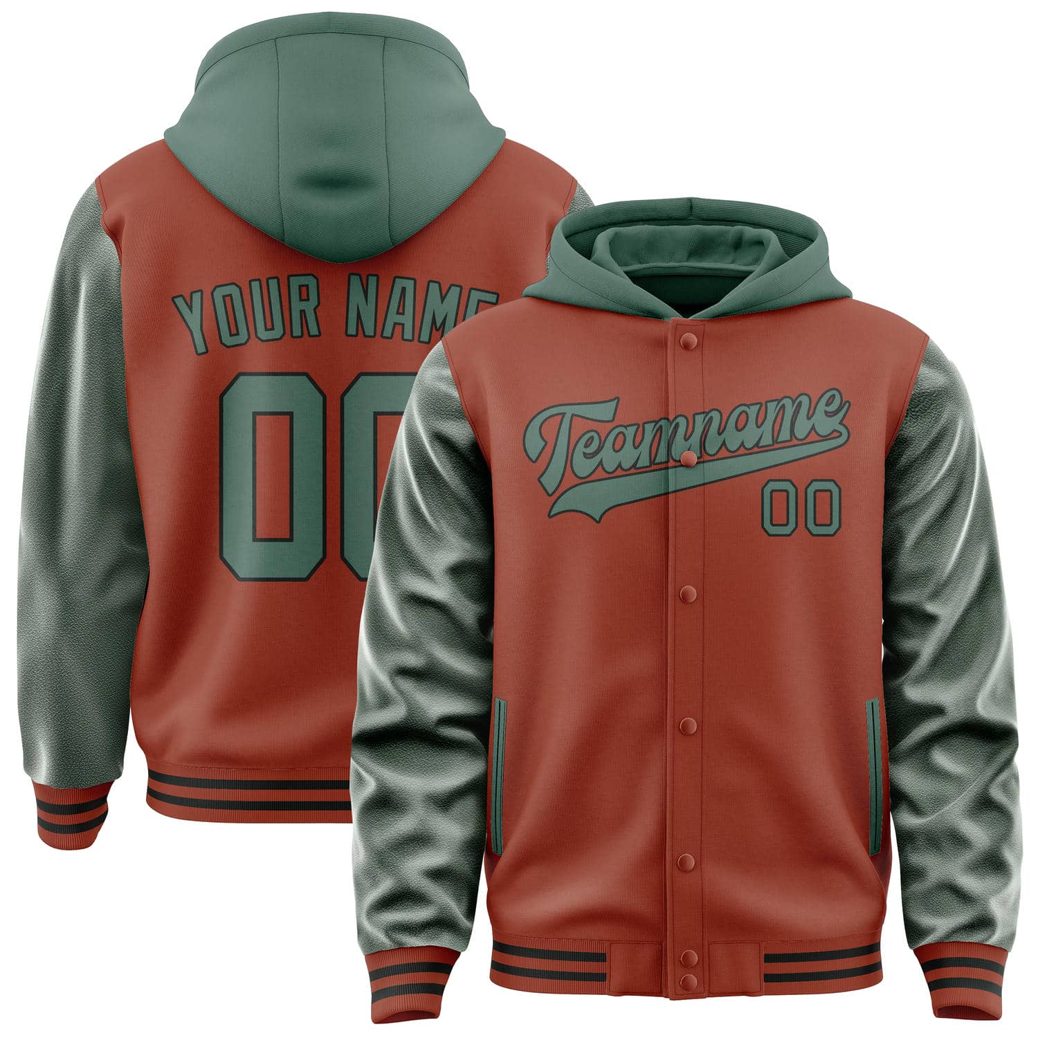 Maßgeschneidertes Korallenrot Blaugrün Jacke JA161627161717272717