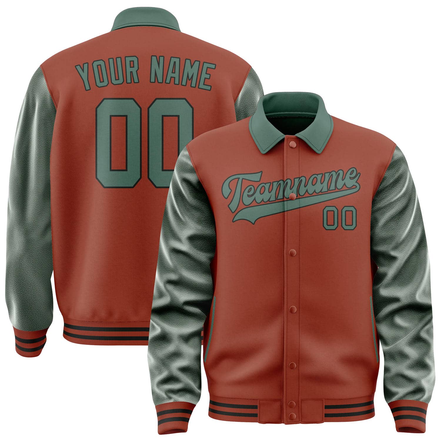 Maßgeschneidertes Korallenrot Blaugrün Jacke JA161627161717272717
