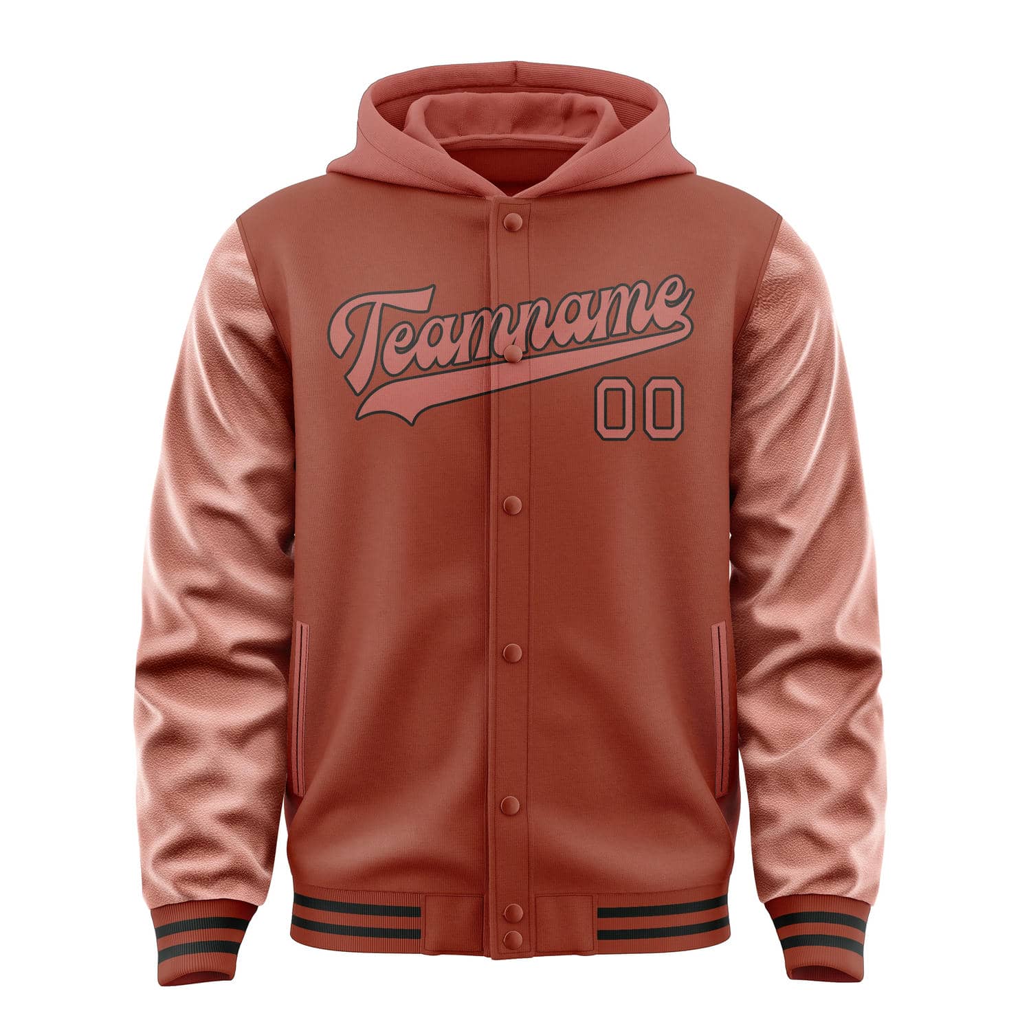 Maßgeschneidertes Korallenrot Kupferrose Jacke