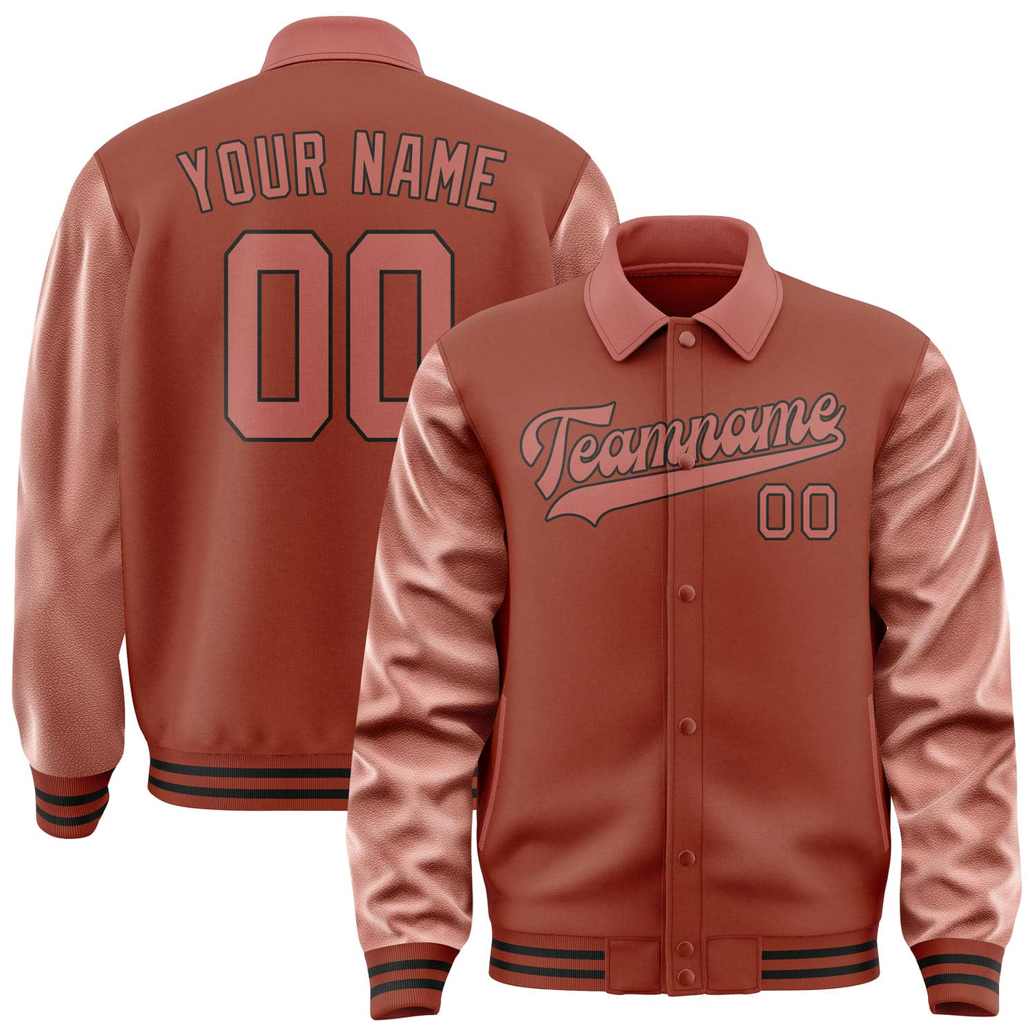 Maßgeschneidertes Korallenrot Kupferrose Jacke JA161629161717292917