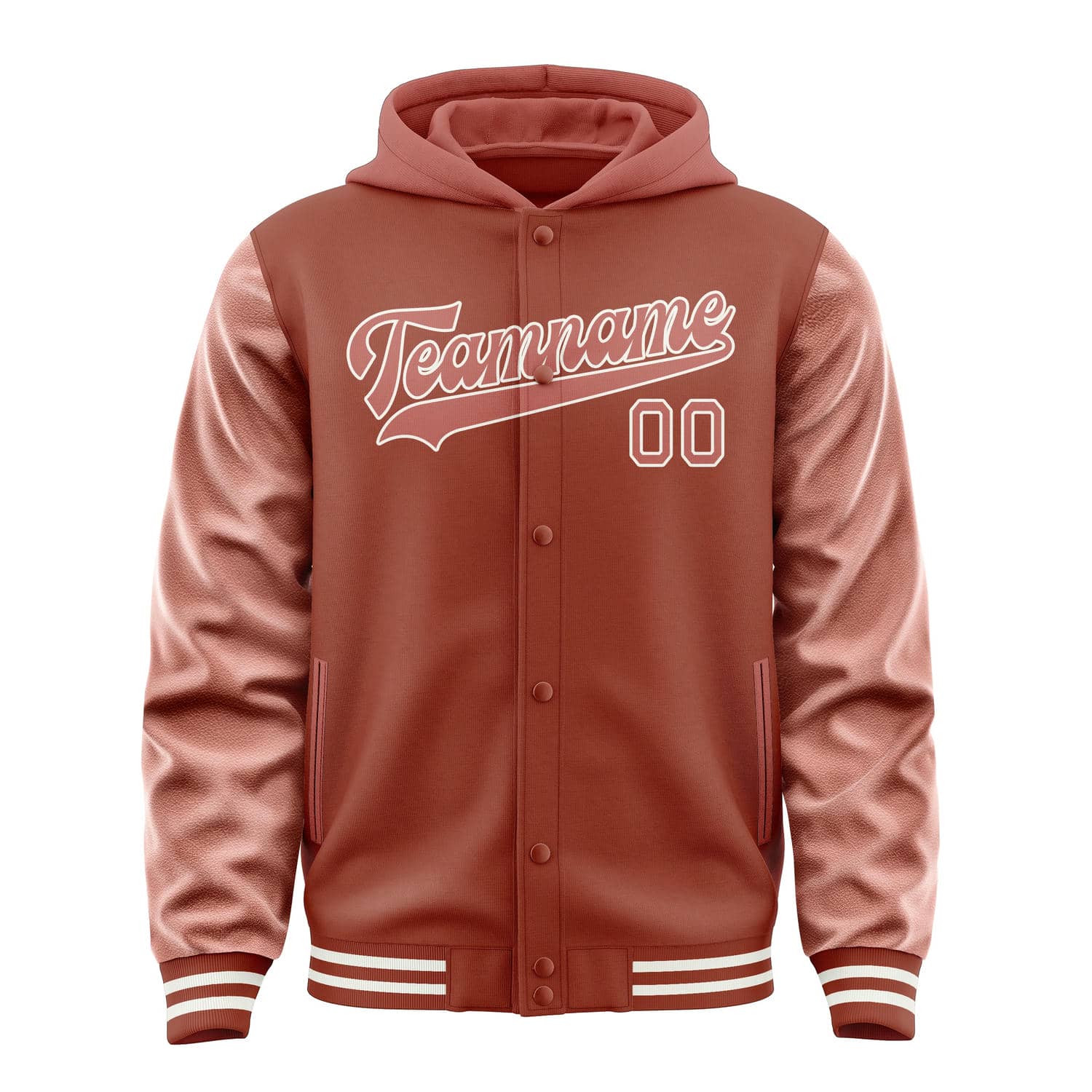 Maßgeschneidertes Korallenrot Kupferrose Jacke