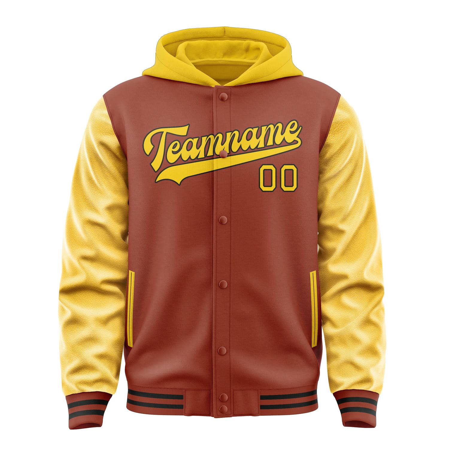 Maßgeschneidertes Korallenrot Gold Jacke