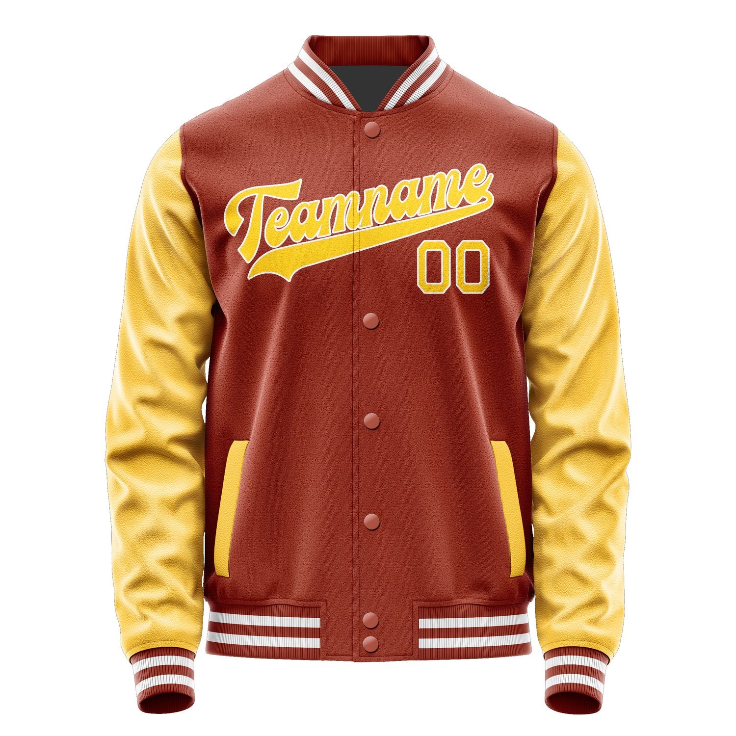 Maßgeschneidertes Korallenrot Gold Jacke JA1616301618B31830