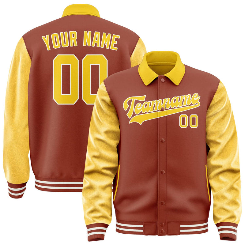 Maßgeschneidertes Korallenrot Gold Jacke JA161630161818303018