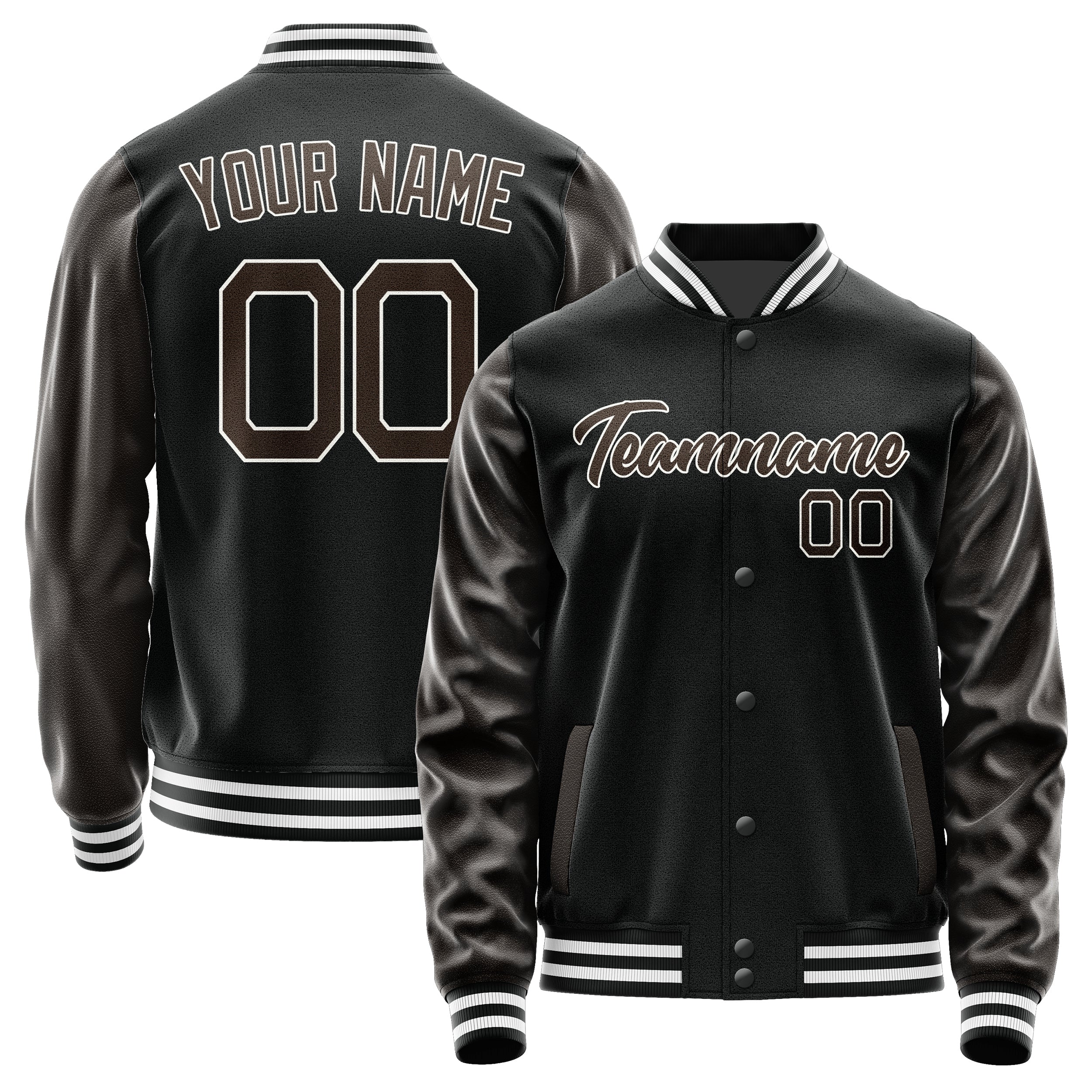 Maßgeschneidertes Schwarz Braun Jacke Ja1717011718B21801