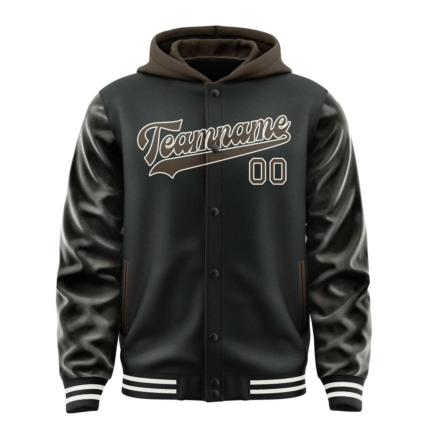 Maßgeschneidertes Schwarz Braun Jacke