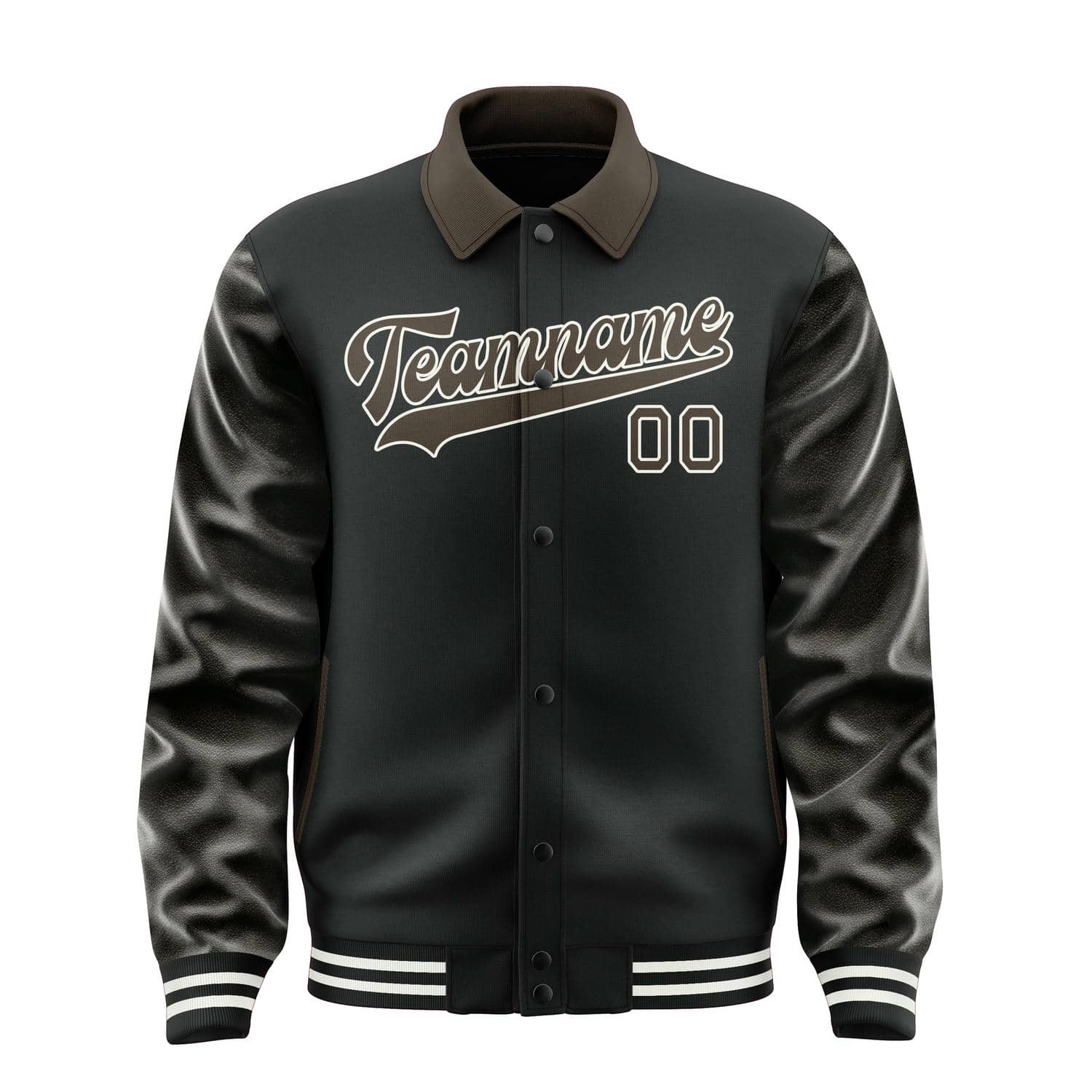 Maßgeschneidertes Schwarz Braun Jacke