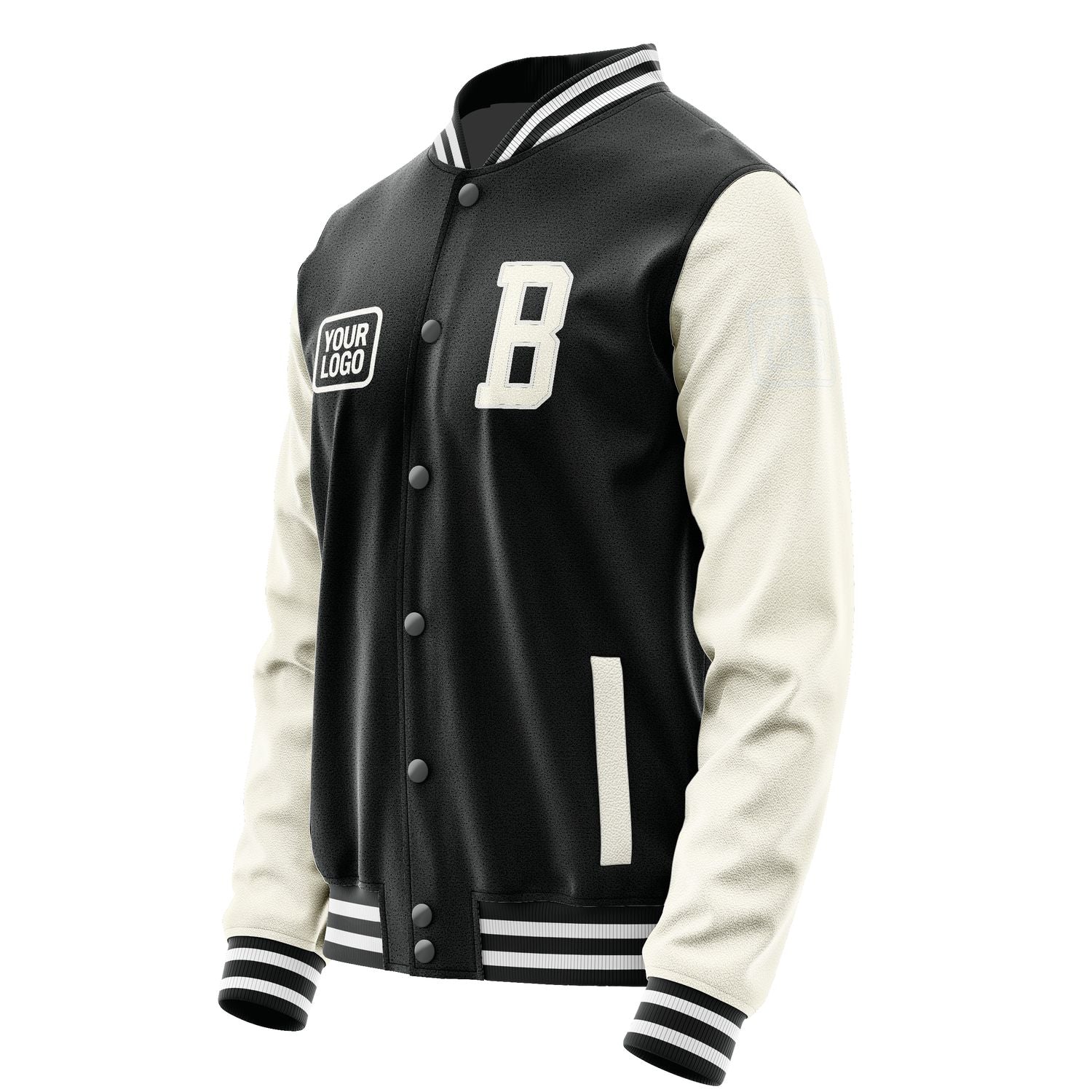 Maßgeschneidertes Schwarz Beige Jacke JA171703171818030318