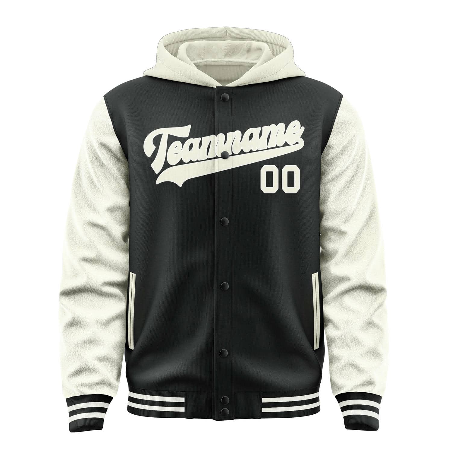 Maßgeschneidertes Schwarz Creme Jacke