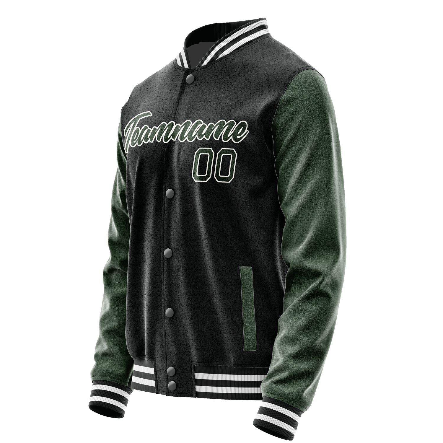 Maßgeschneidertes Schwarz Tannengrün Jacke Ja1717061718B21806