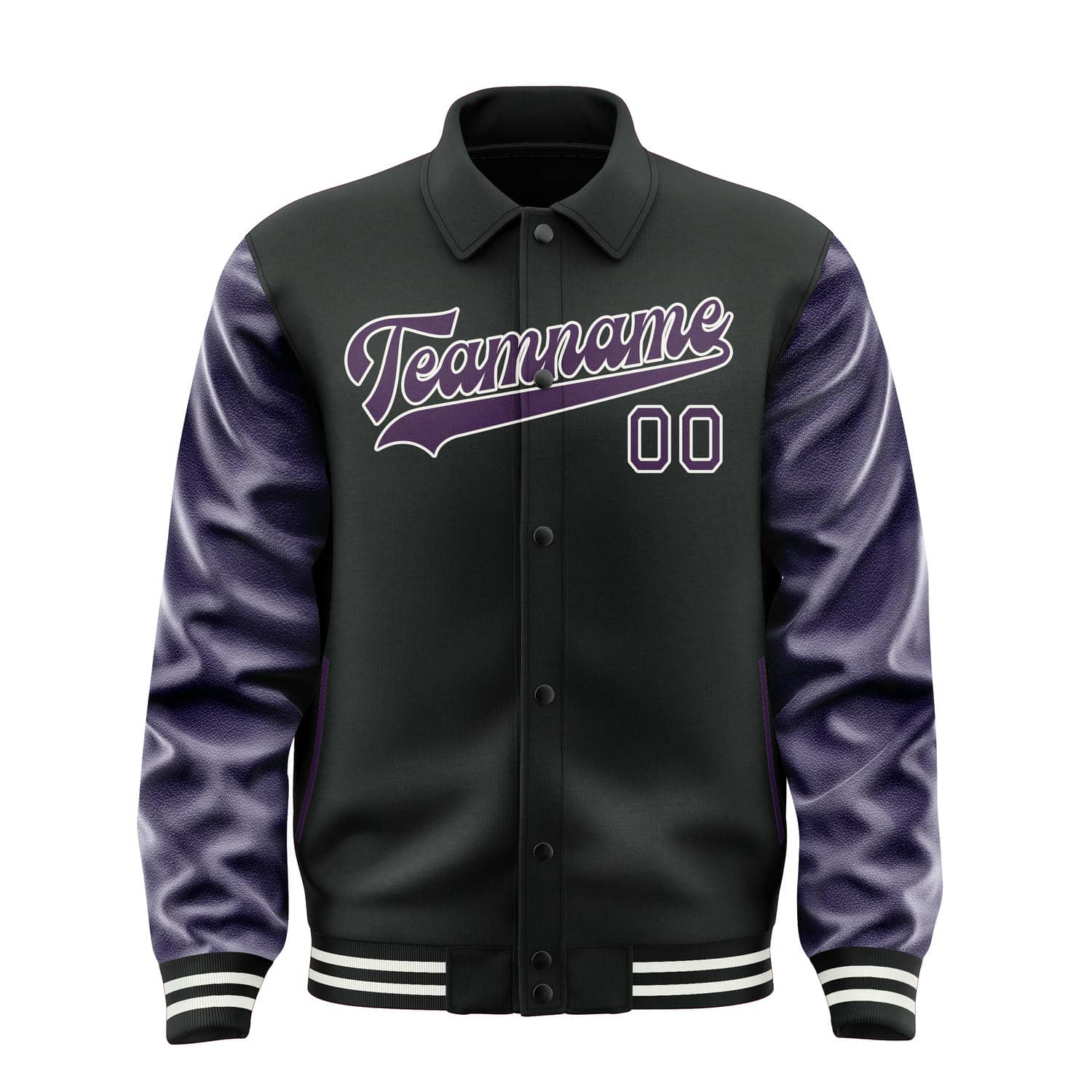 Maßgeschneidertes Schwarz Lila Jacke
