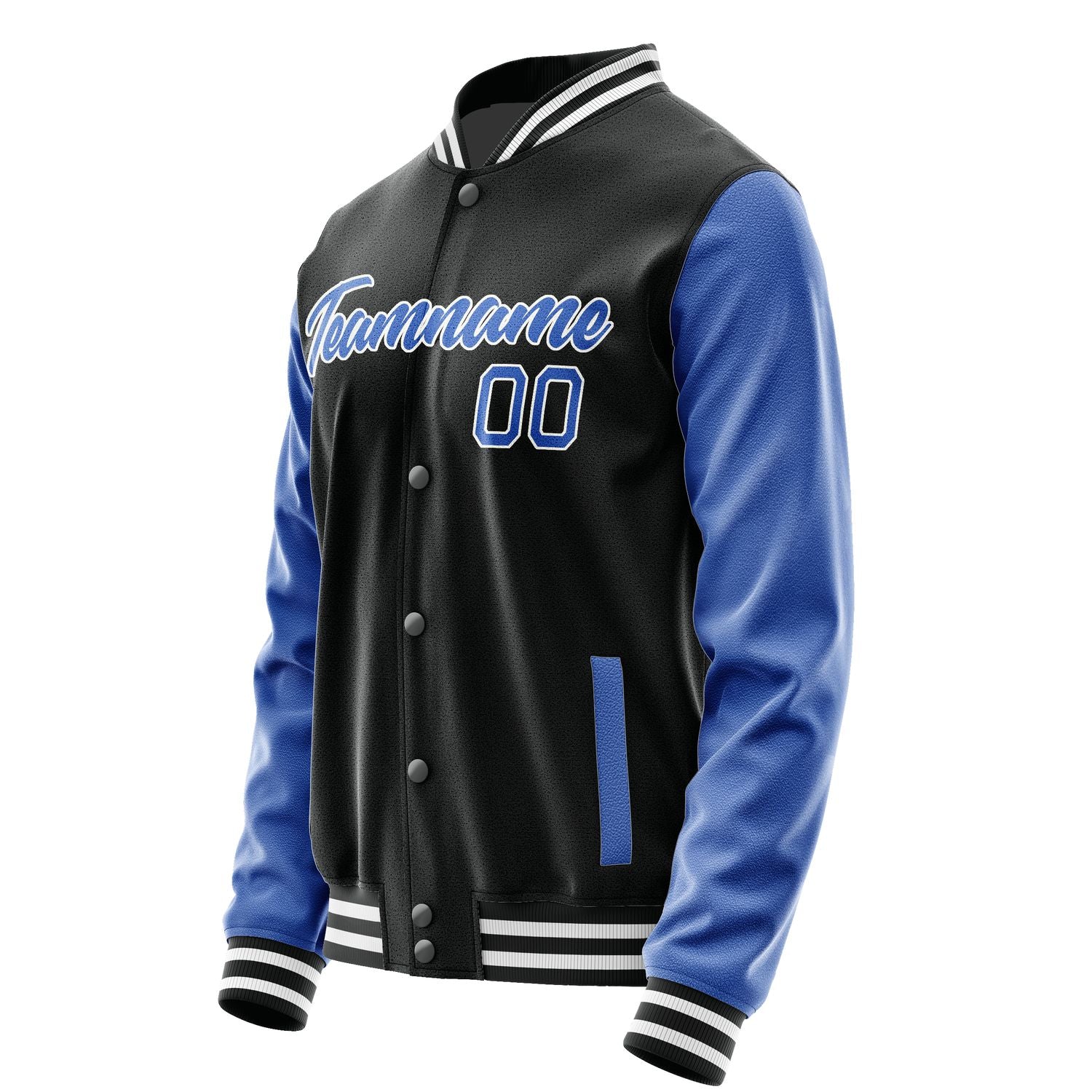 Maßgeschneidertes Schwarz Himmelblau Jacke Ja1717091718B21809