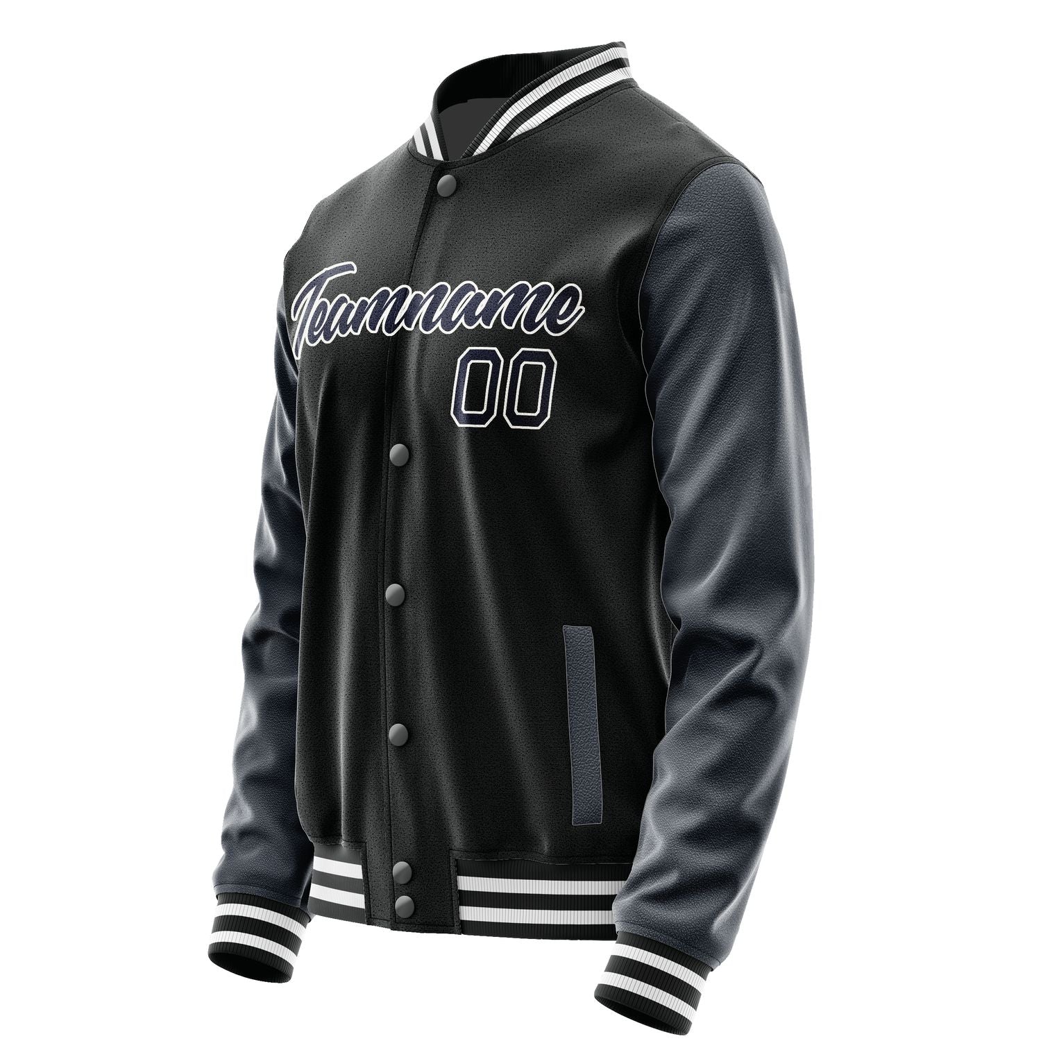 Maßgeschneidertes Schwarz Stahlblau Jacke Ja1717111718B21811