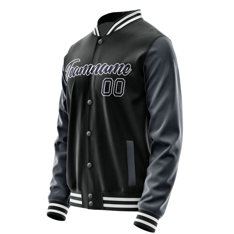 Maßgeschneidertes Schwarz Stahlblau Jacke Ja1717111718B21811