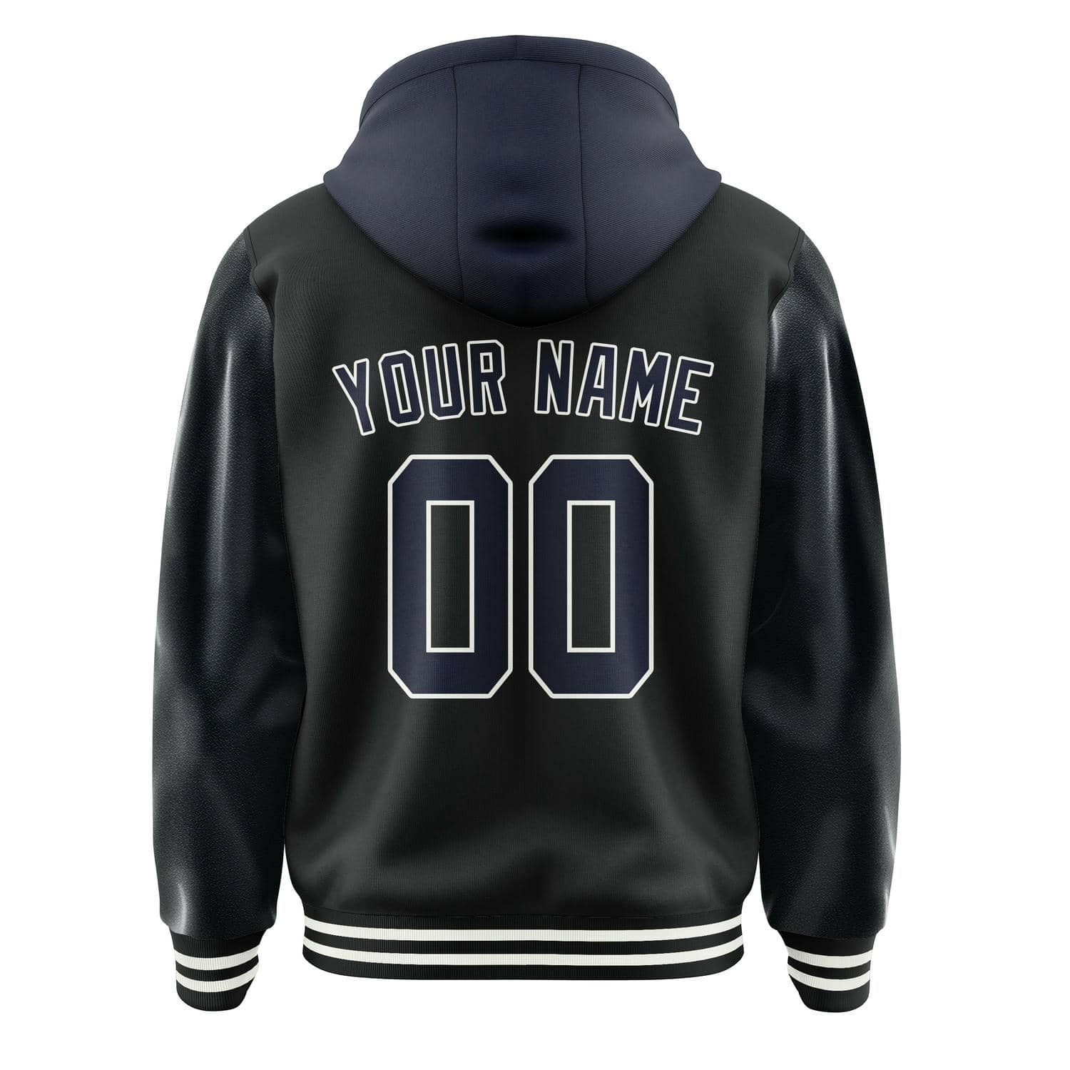 Maßgeschneidertes Schwarz Stahlblau Jacke
