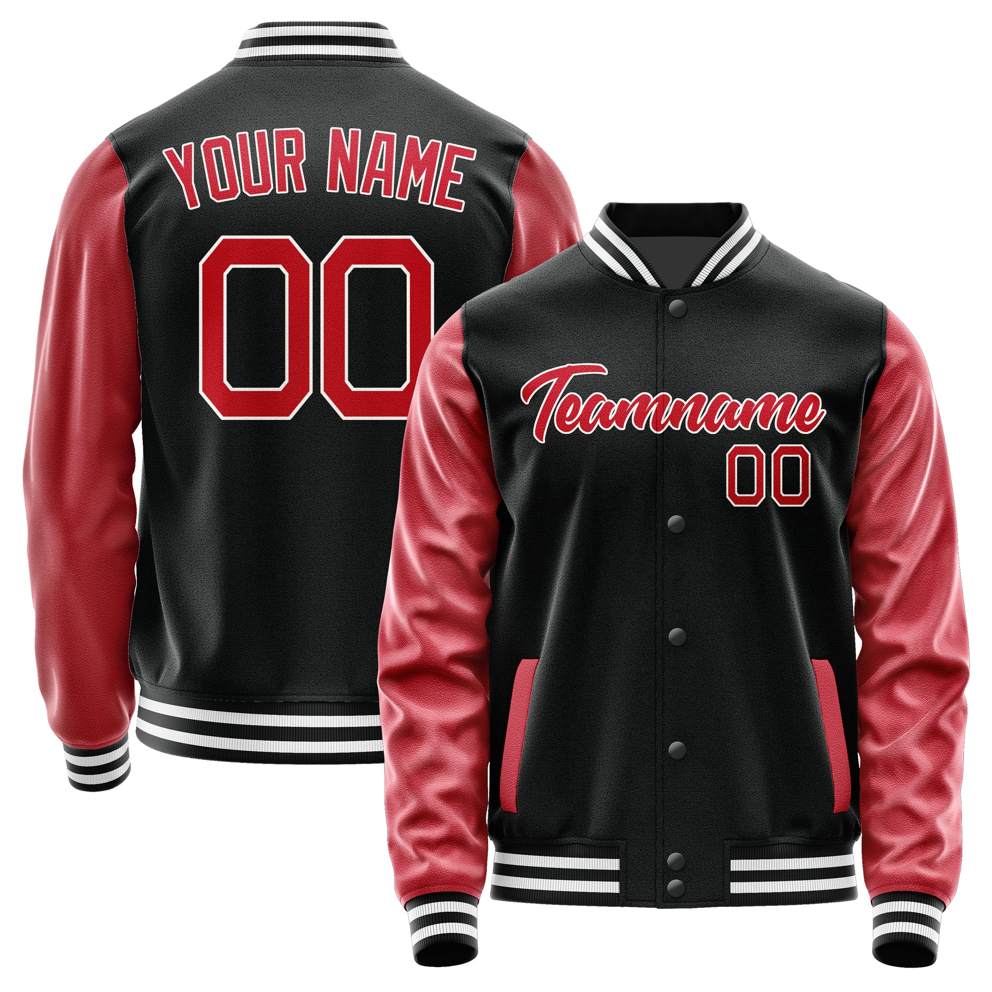 Maßgeschneidertes Schwarz Rot Jacke Ja1717141718B21814