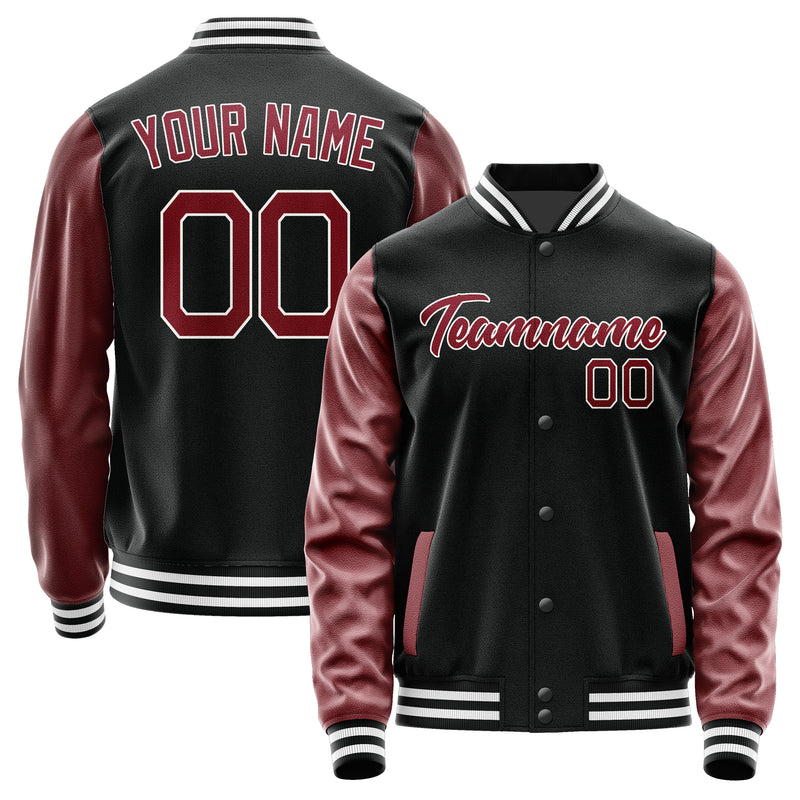Maßgeschneidertes Schwarz Karmesinrot Jacke Ja1717151718B21815