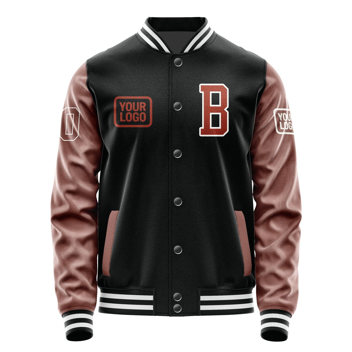 Maßgeschneidertes Schwarz Korallenrot Jacke JA171716171818161618
