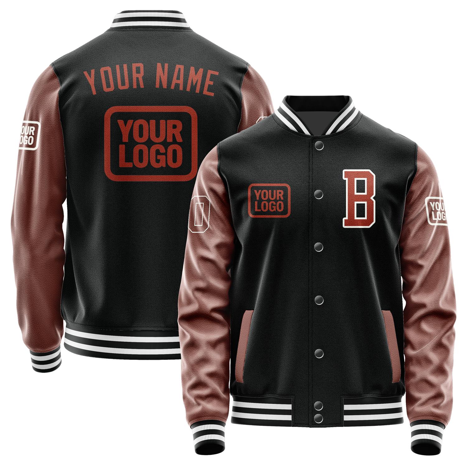 Maßgeschneidertes Schwarz Korallenrot Jacke JA171716171818161618