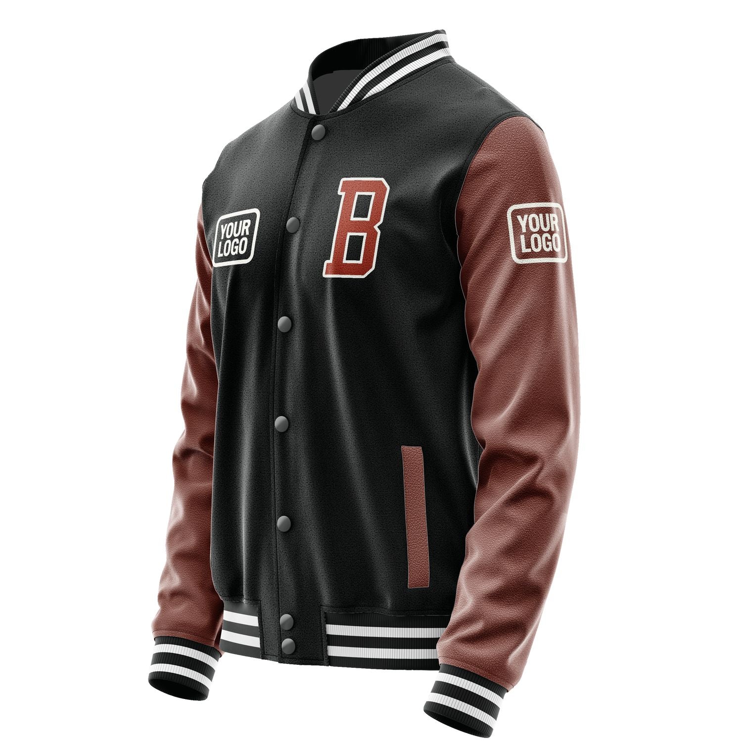 Maßgeschneidertes Schwarz Korallenrot Jacke JA171716171818161618