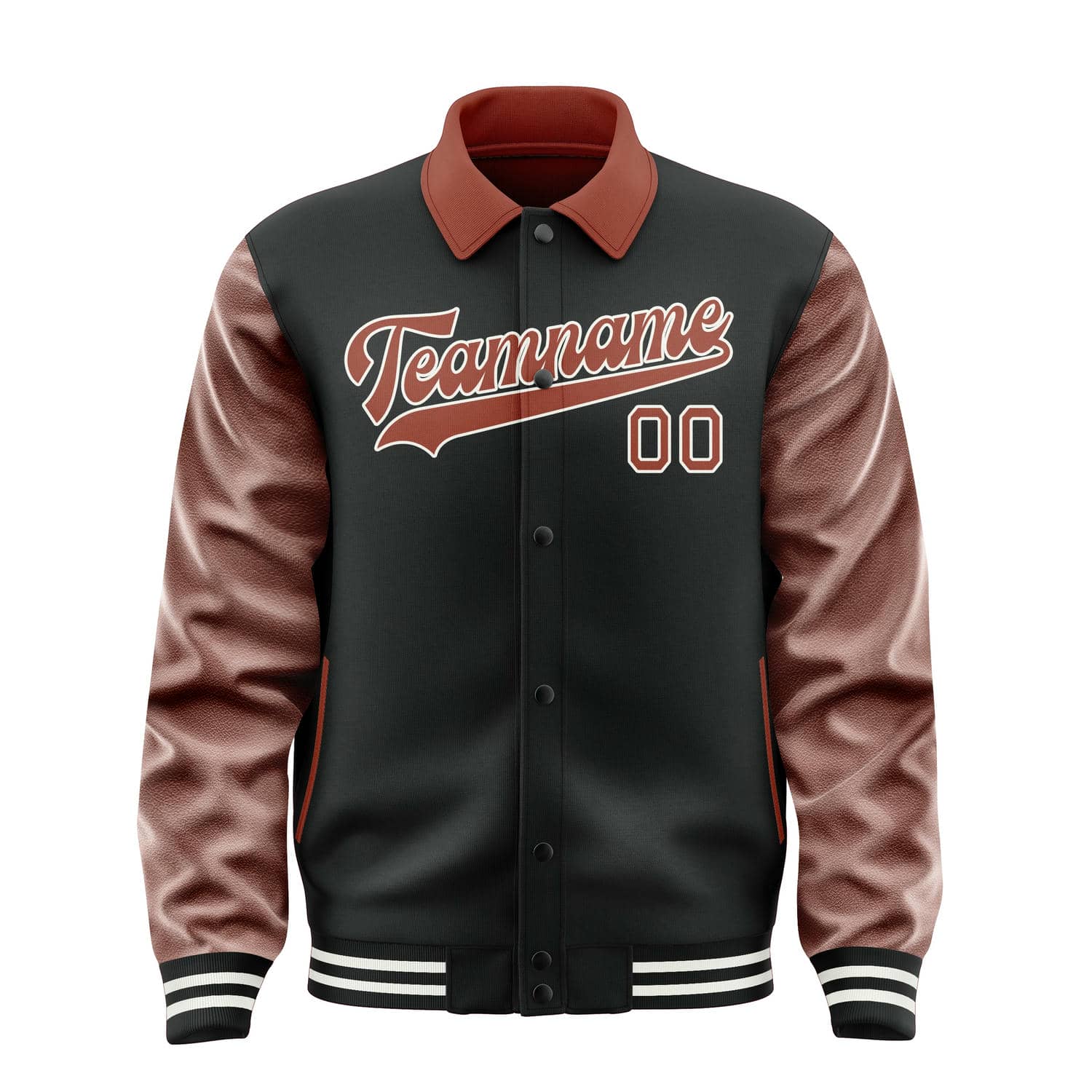 Maßgeschneidertes Schwarz Korallenrot Jacke