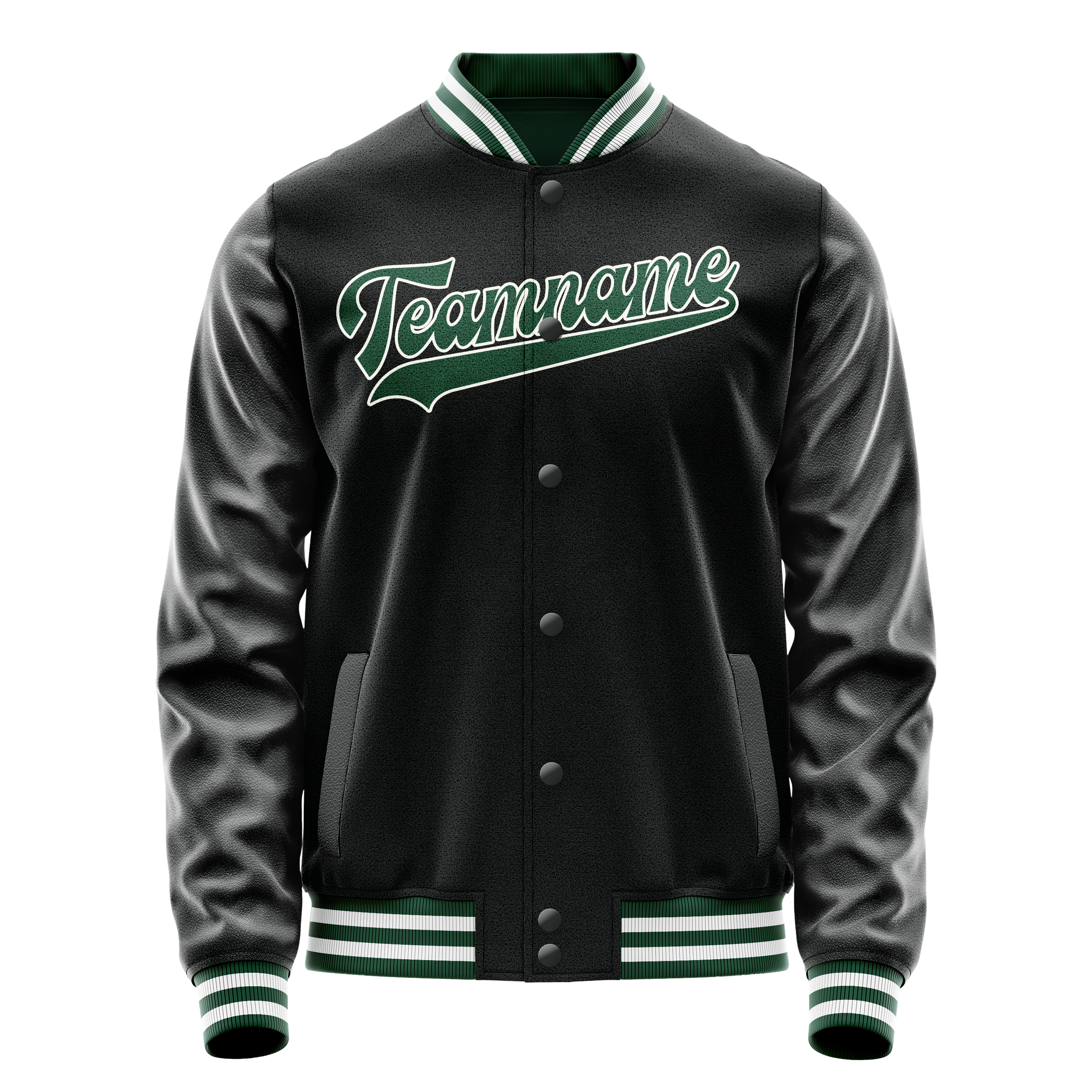 Maßgeschneidertes Schwarz Kelly Grün Jacke