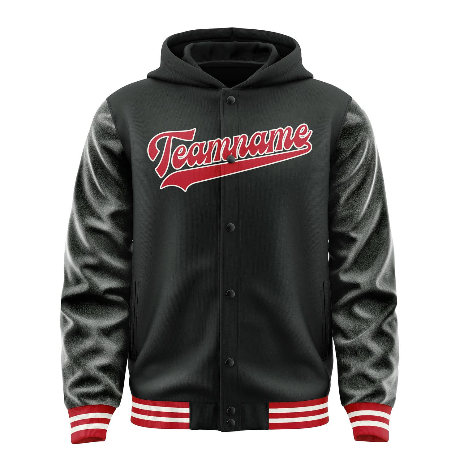 Maßgeschneidertes Schwarz Rot Jacke