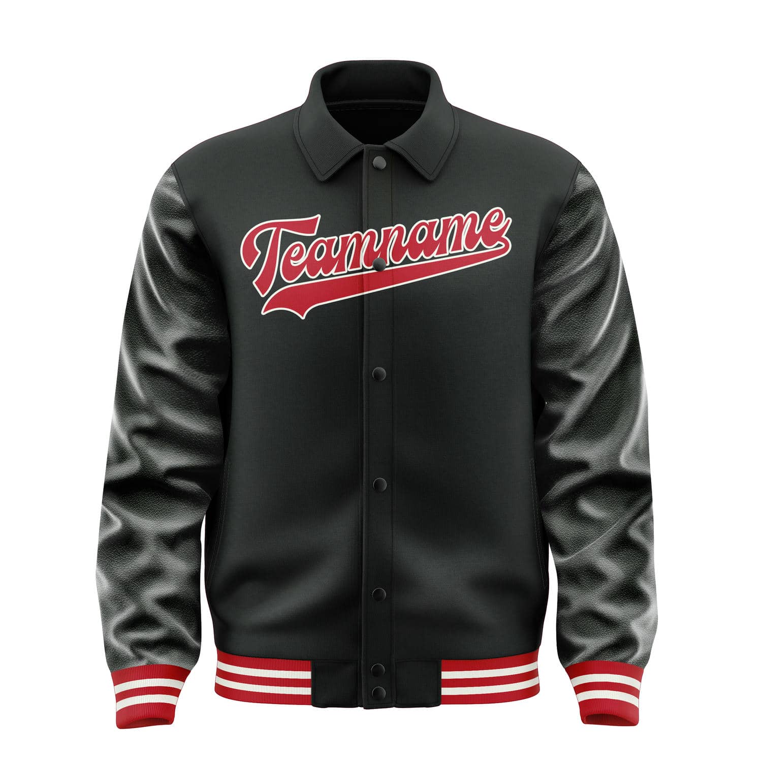 Maßgeschneidertes Schwarz Rot Jacke