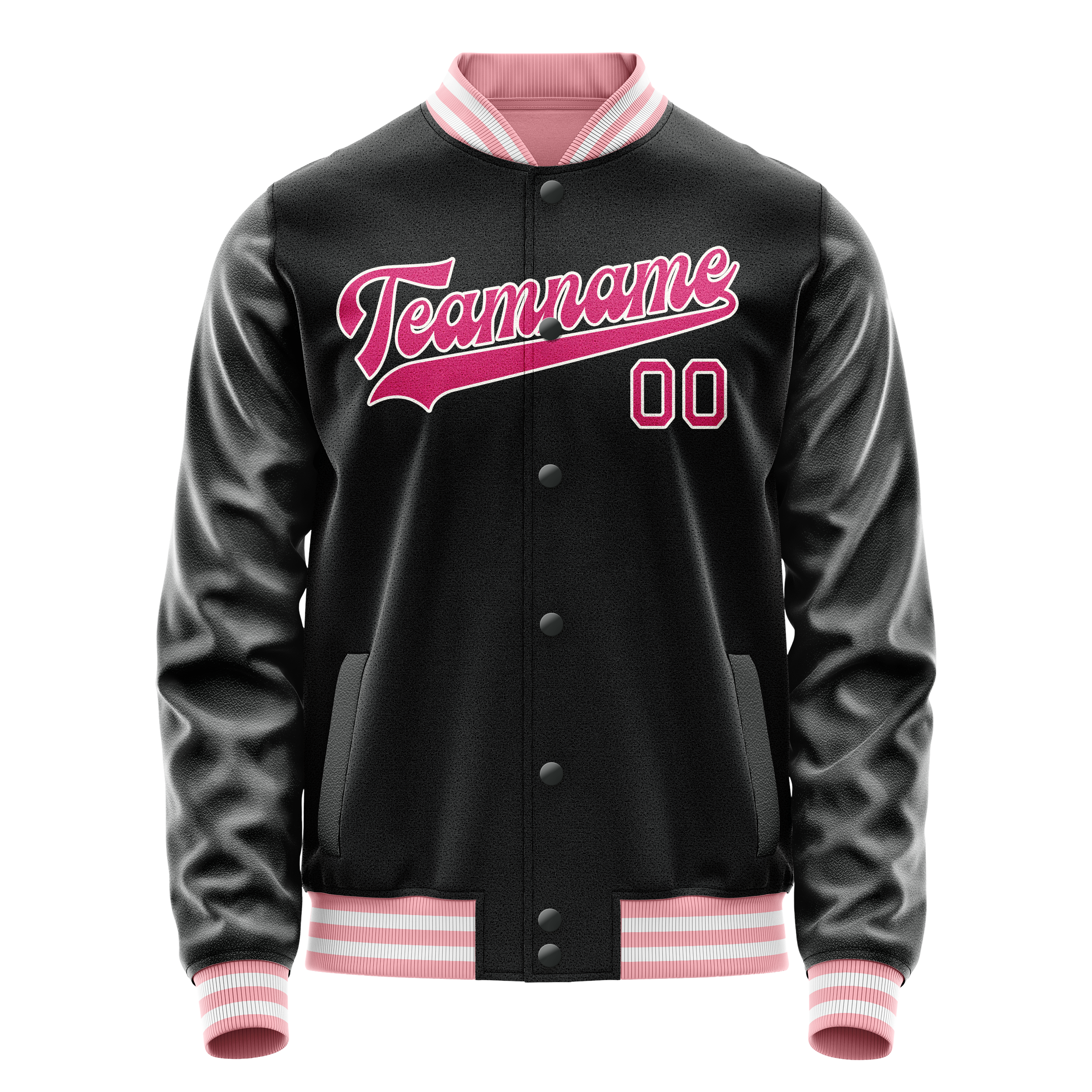 Maßgeschneidertes Schwarz Rosa Jacke