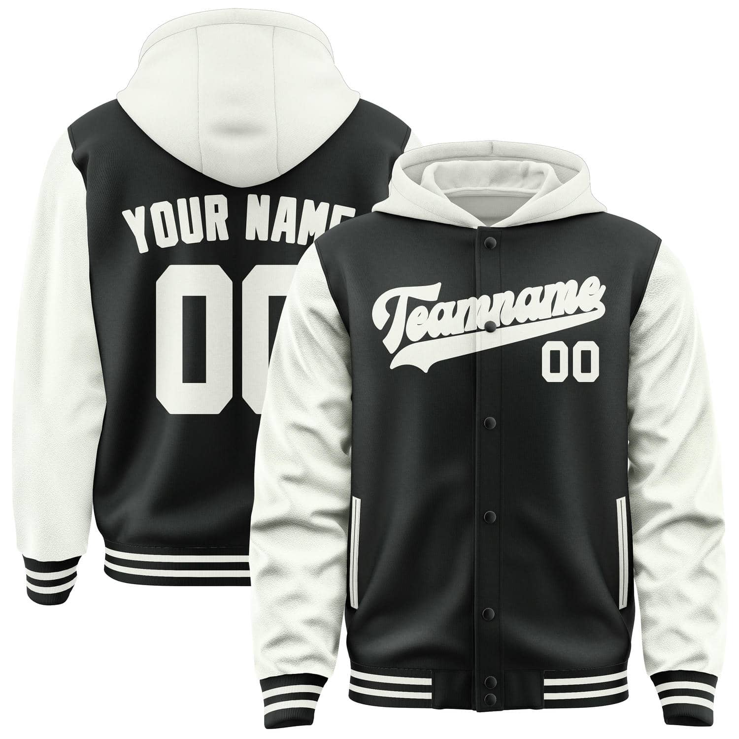 Maßgeschneidertes Schwarz Weiß Jacke JA171718171818181818