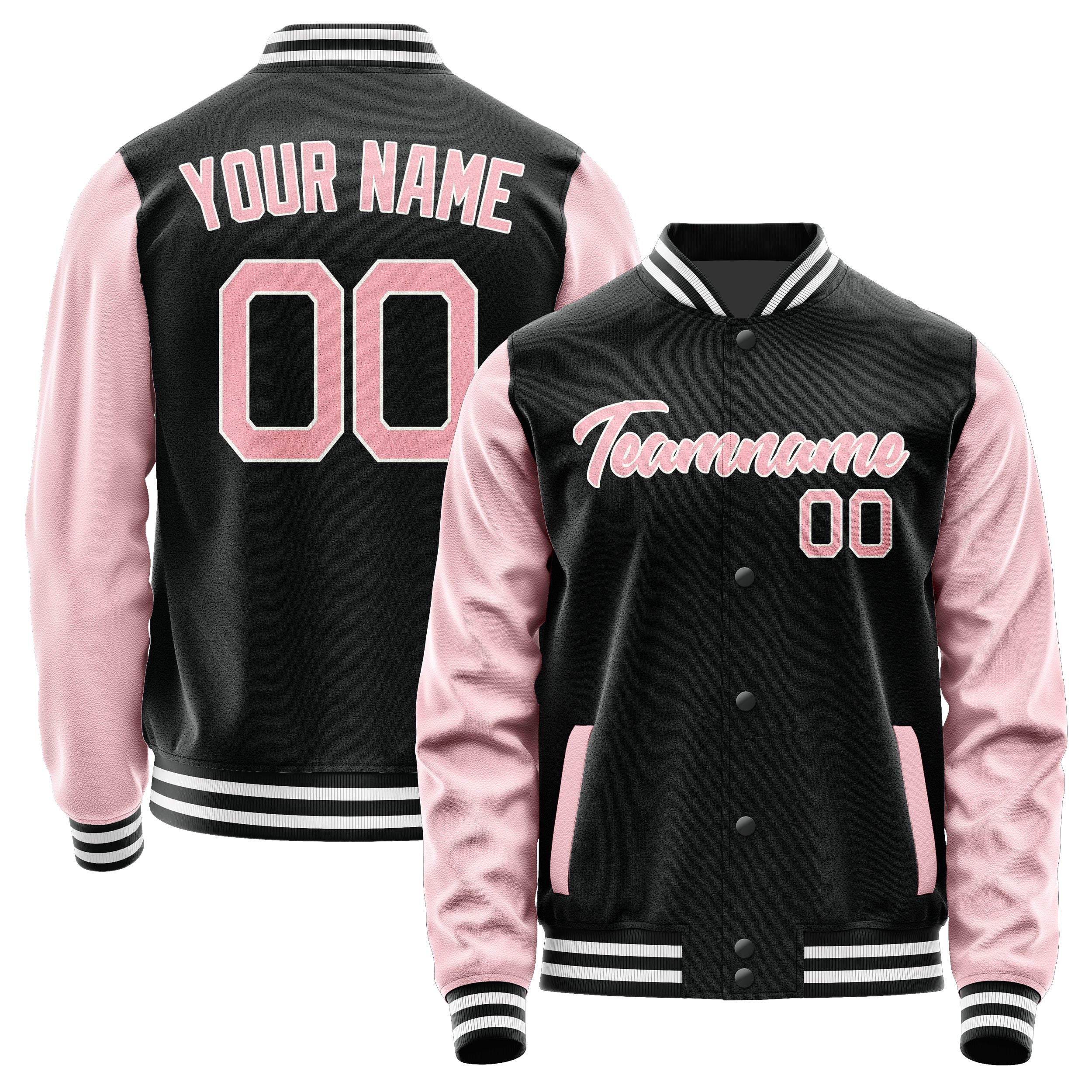 Maßgeschneidertes Schwarz Rosa Jacke Ja1717211718B21821