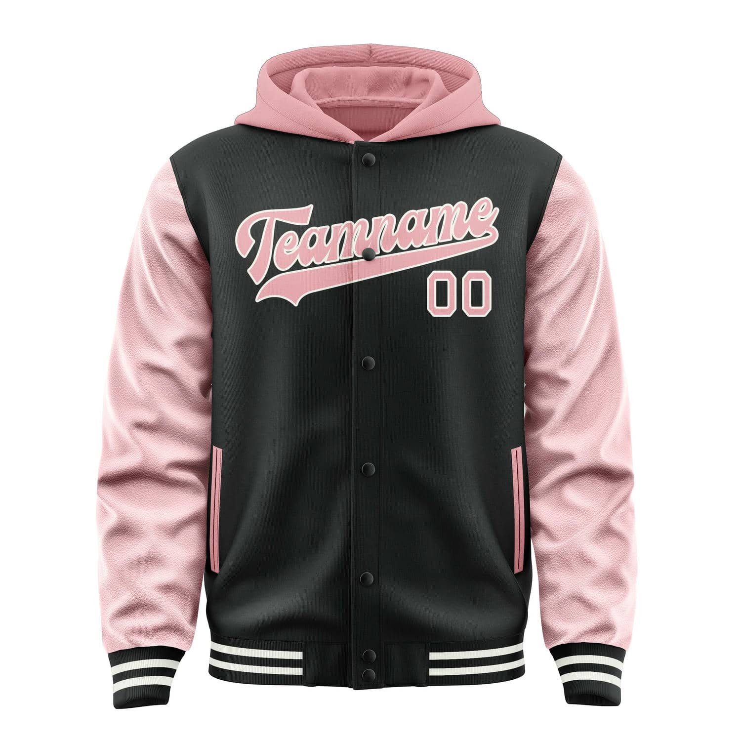Maßgeschneidertes Schwarz Rosa Jacke