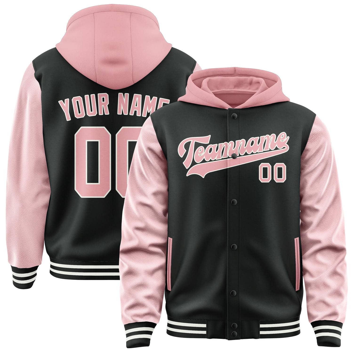 Maßgeschneidertes Schwarz Rosa Jacke JA171721171818212118