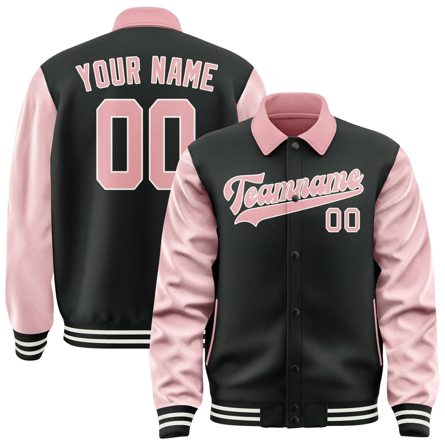 Maßgeschneidertes Schwarz Rosa Jacke JA171721171818212118