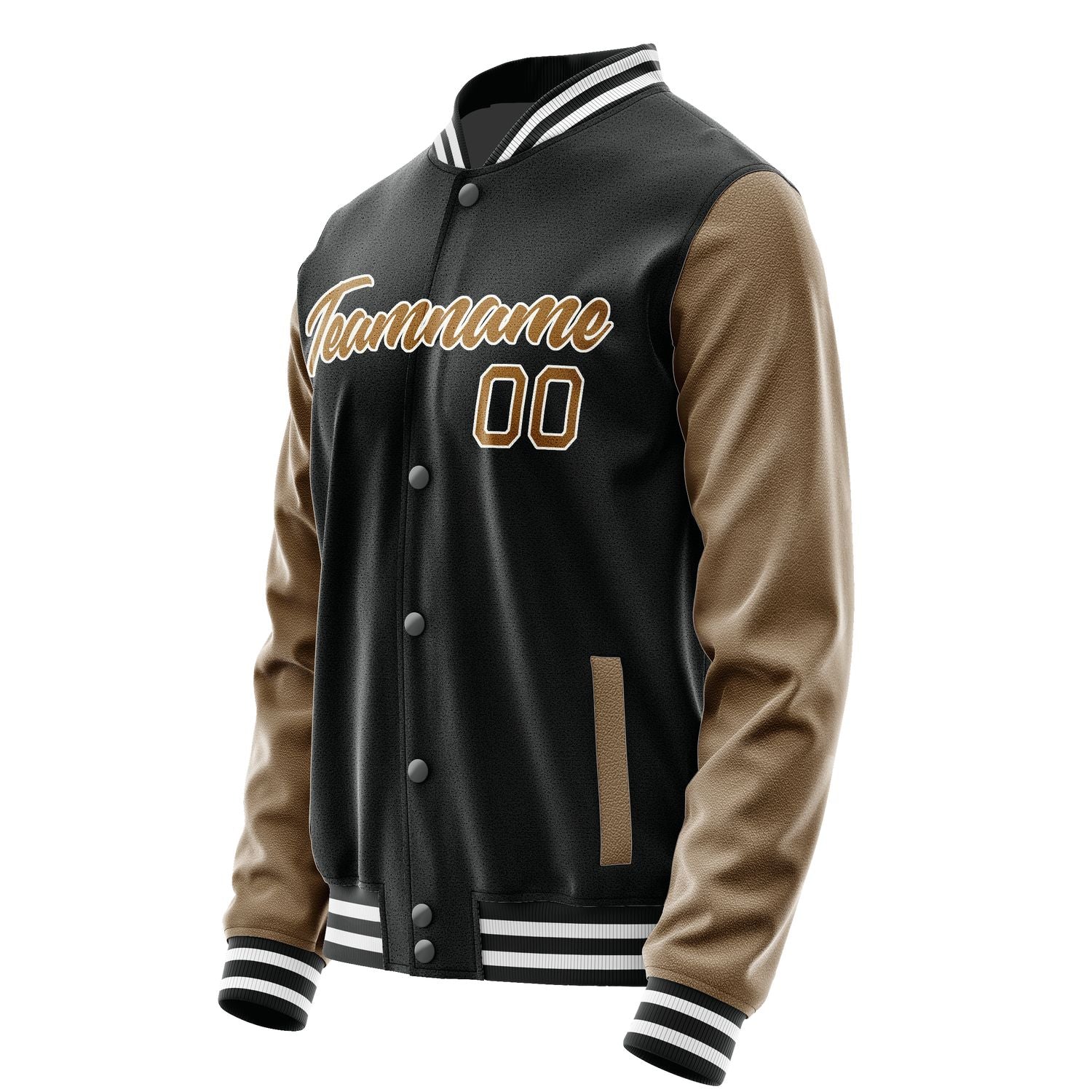 Maßgeschneidertes Schwarz Khaki Jacke Ja1717221718B21822