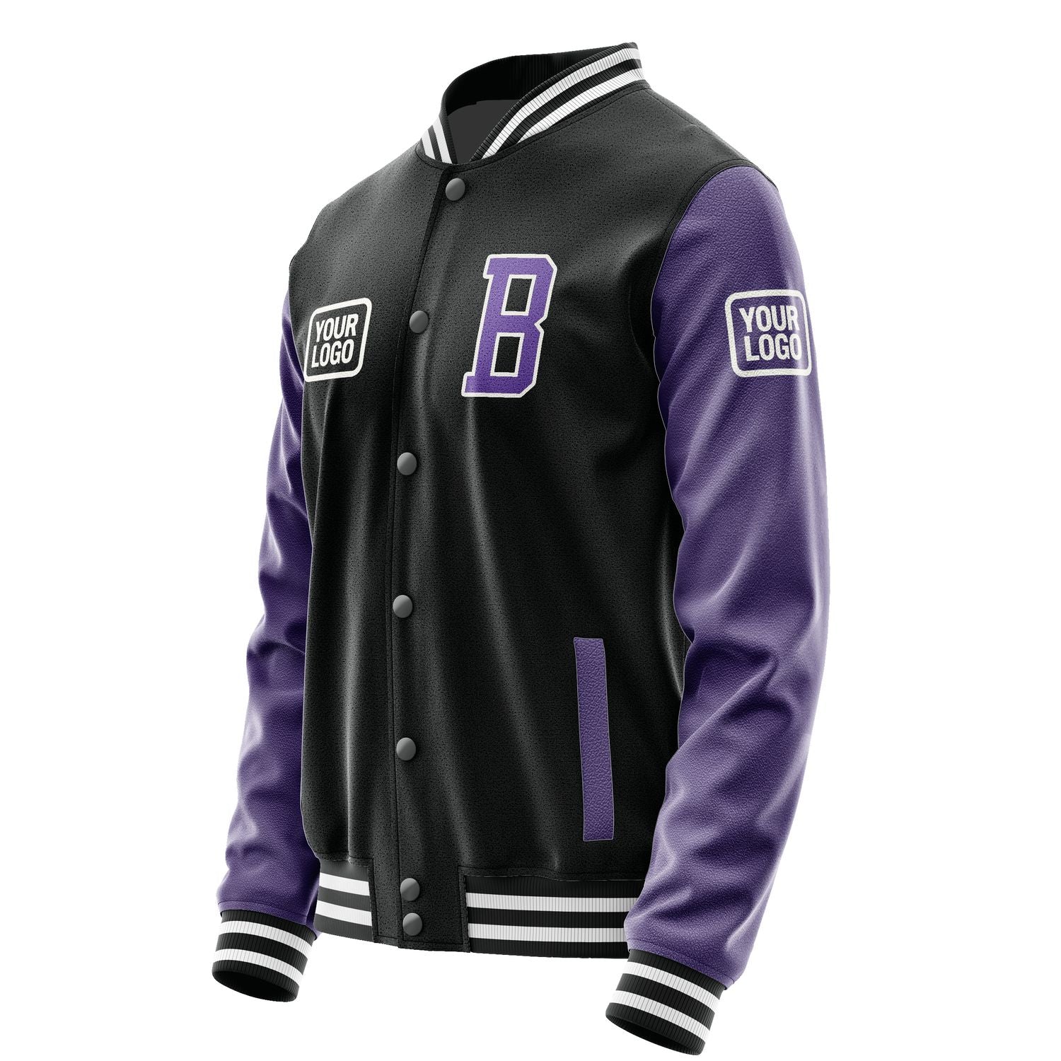Maßgeschneidertes Schwarz Lavendel Jacke JA171723171818232318