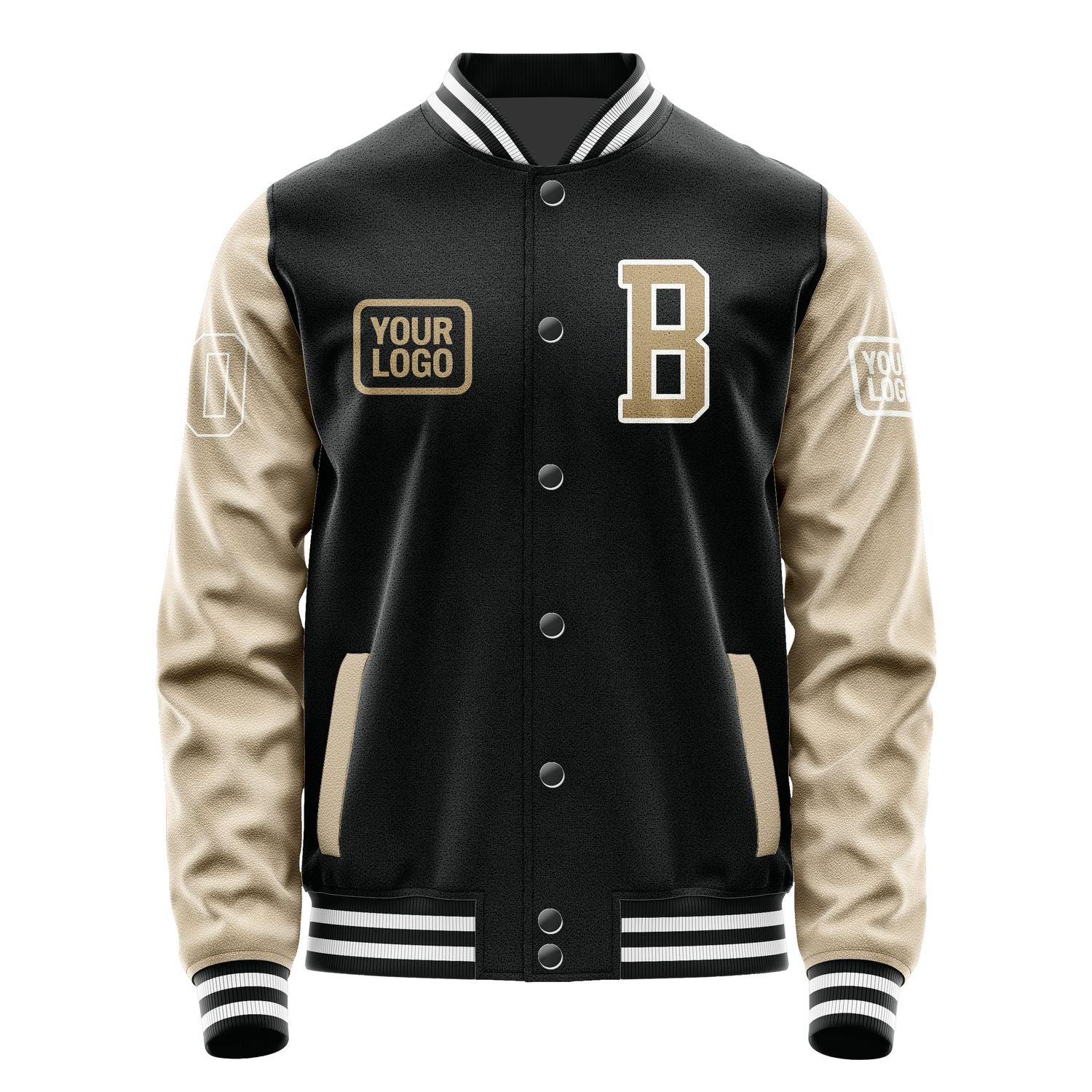 Maßgeschneidertes Schwarz Hellkhaki Jacke JA171725171818252518
