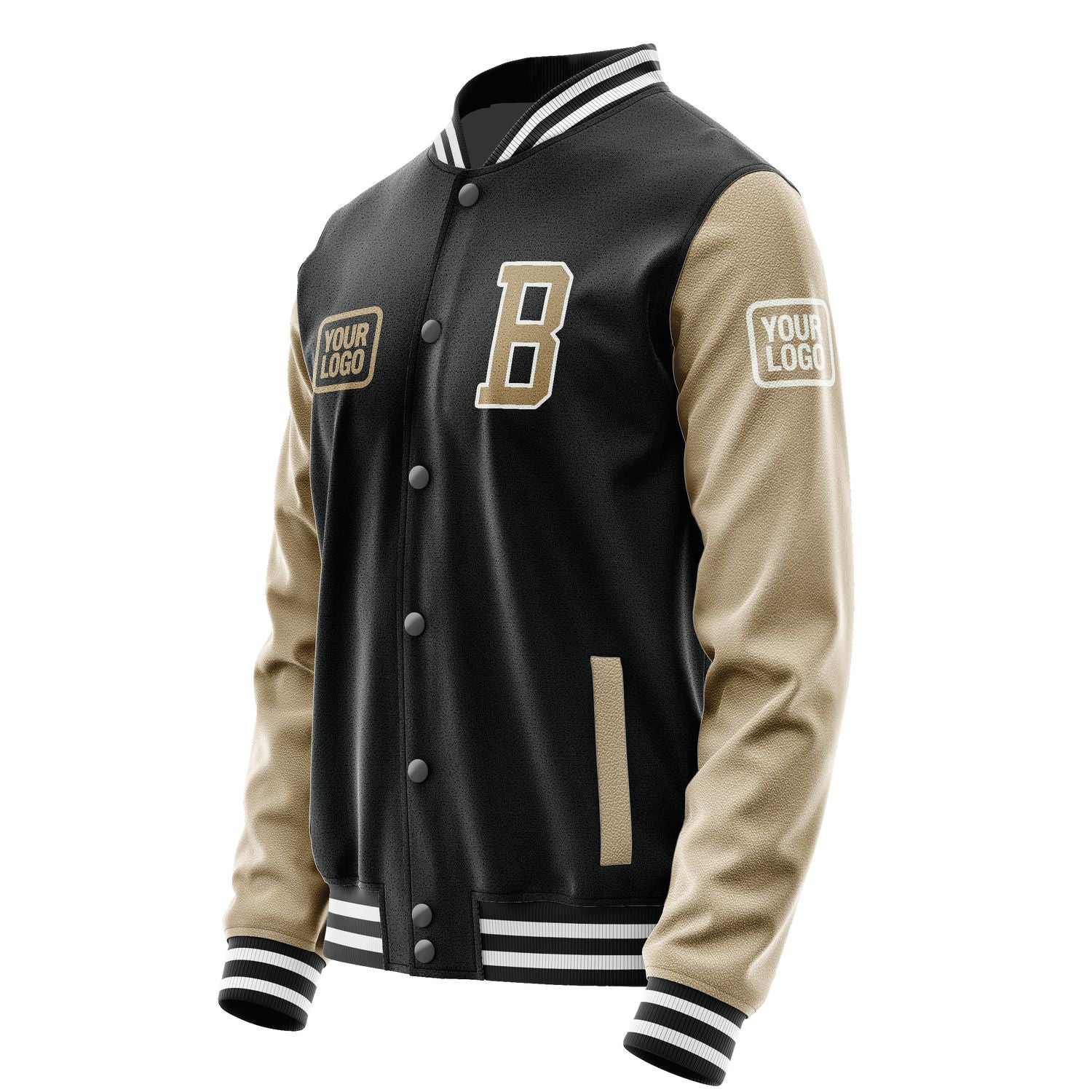 Maßgeschneidertes Schwarz Hellkhaki Jacke JA171725171818252518