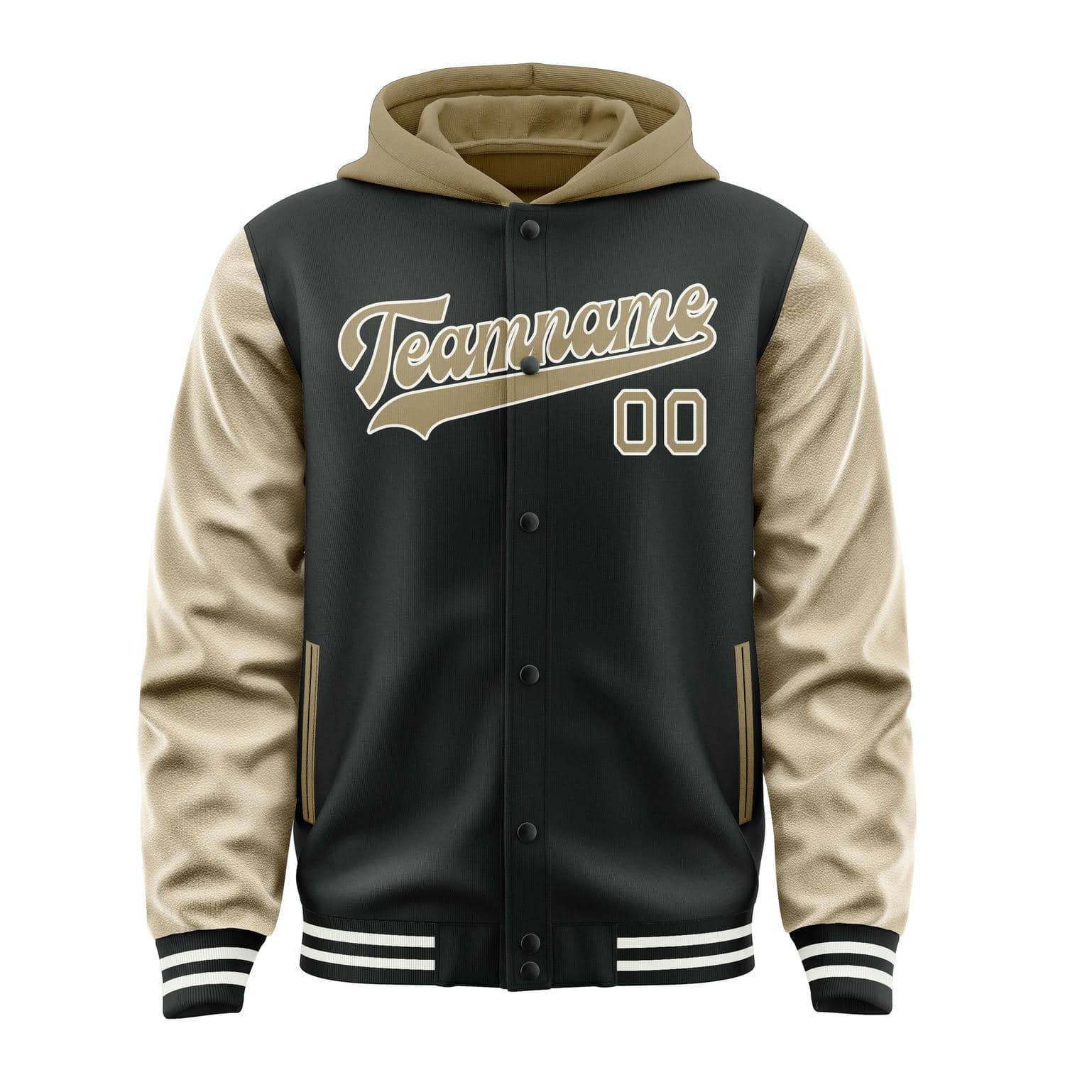 Maßgeschneidertes Schwarz Hellkhaki Jacke