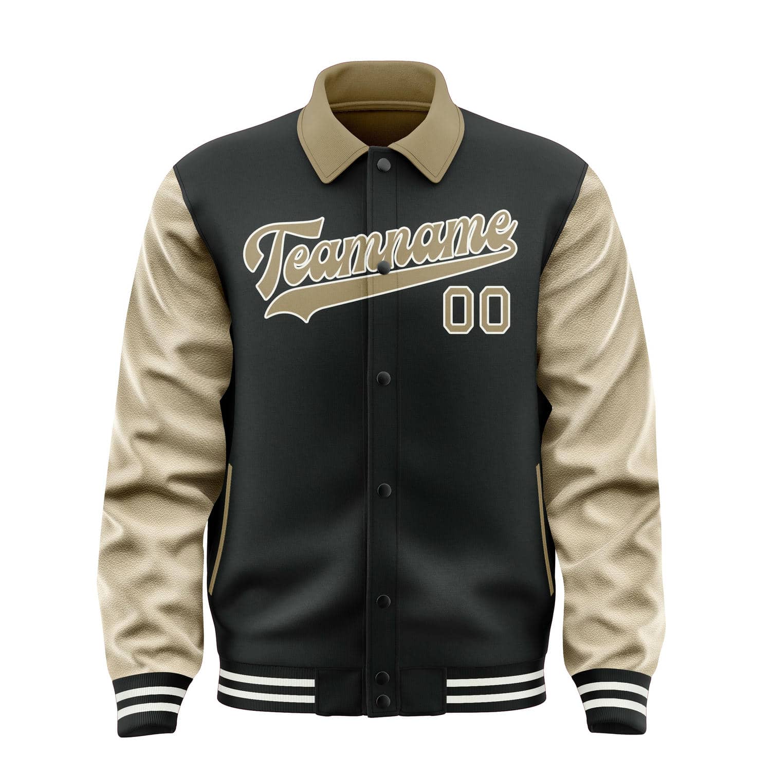 Maßgeschneidertes Schwarz Hellkhaki Jacke