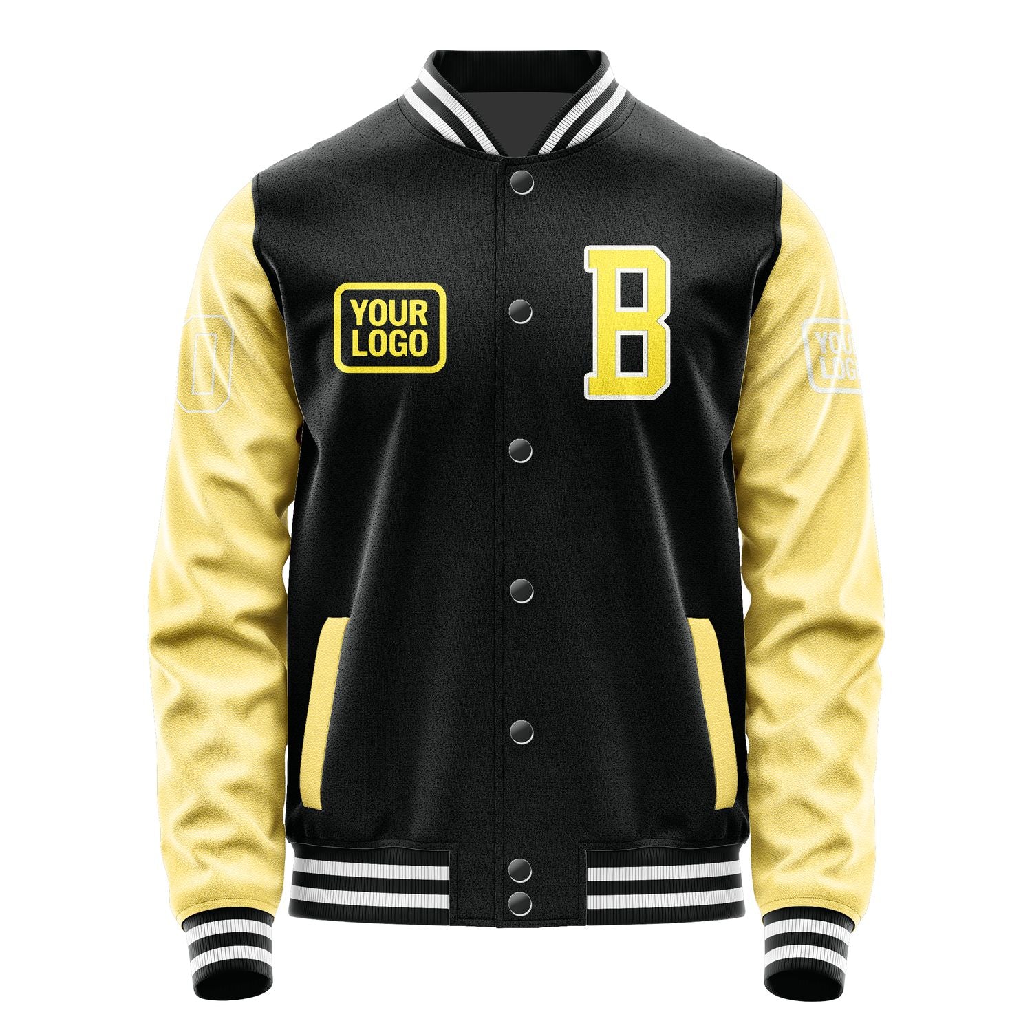 Maßgeschneidertes Schwarz Blassgelb Jacke JA171726171818262618