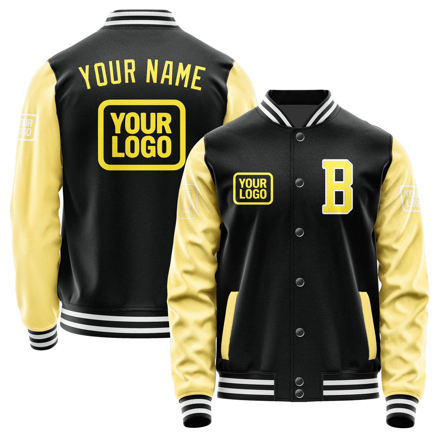 Maßgeschneidertes Schwarz Blassgelb Jacke JA171726171818262618